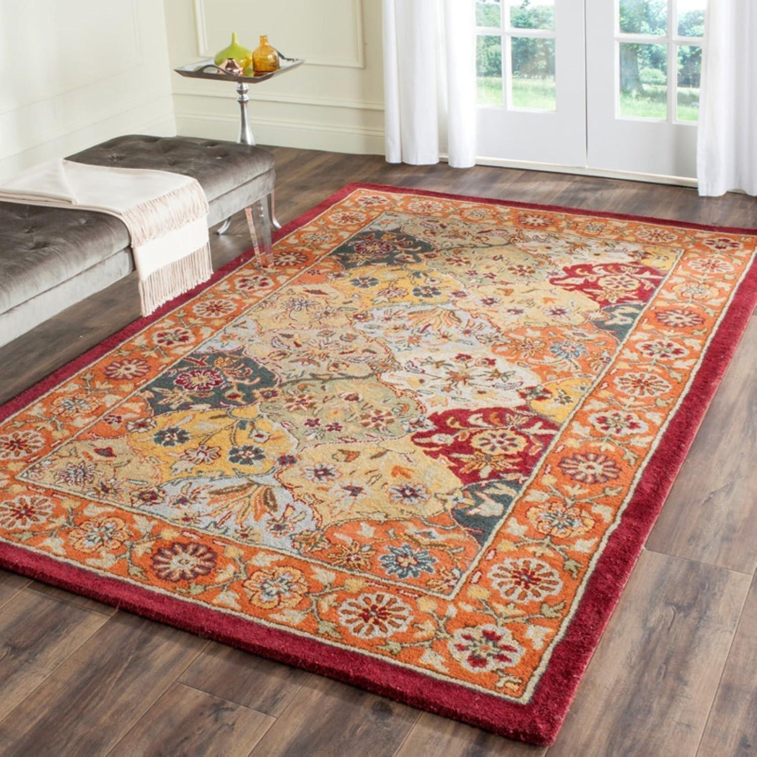 SAFAVIEH Heritage Woodville Traditional Wool Area Rug, Multi/Red, 12' x 15'