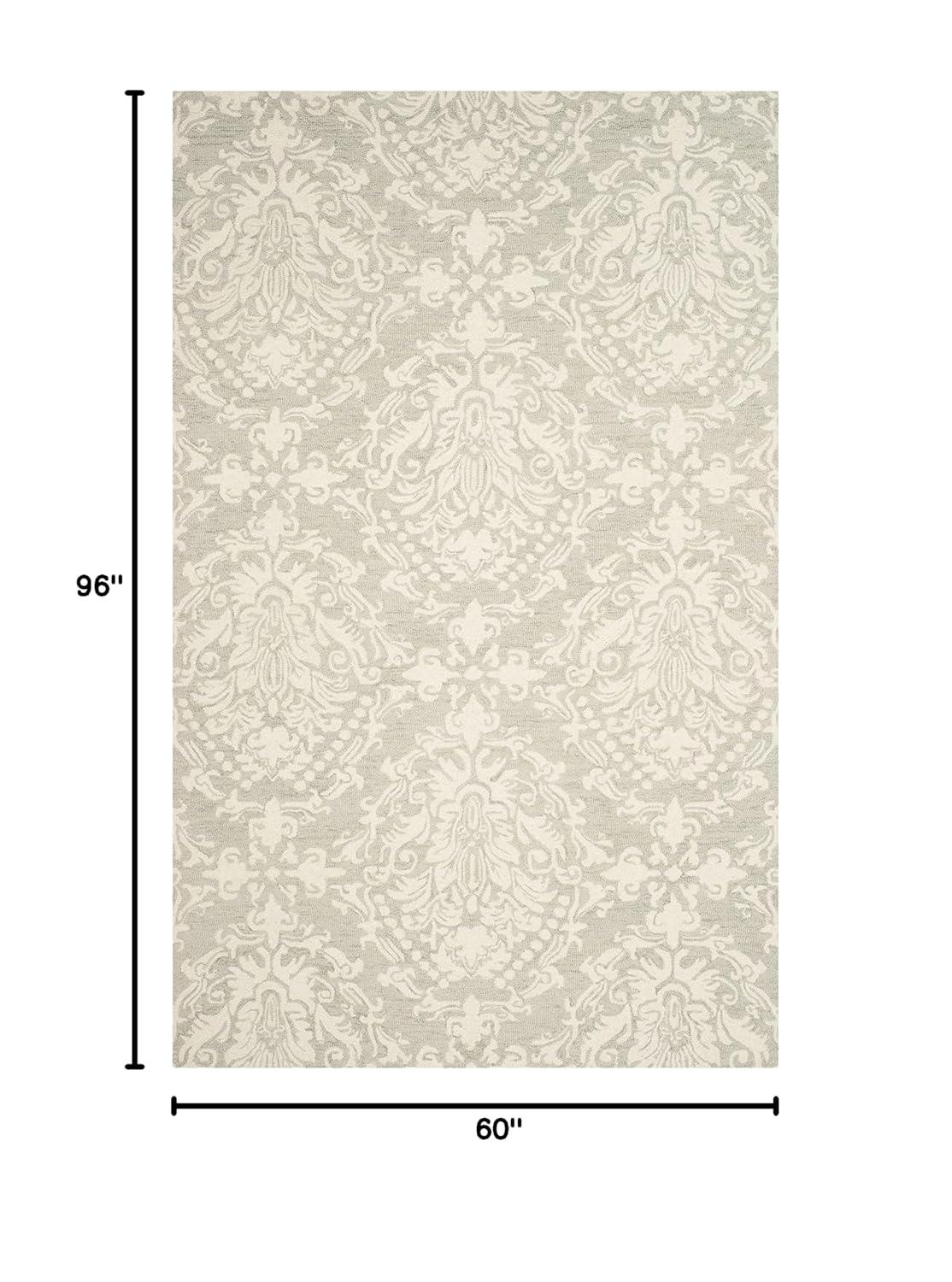 Blossom BLM107 Hand Tufted Indoor Area Rug - Sage/Ivory - 5'x8' - Safavieh