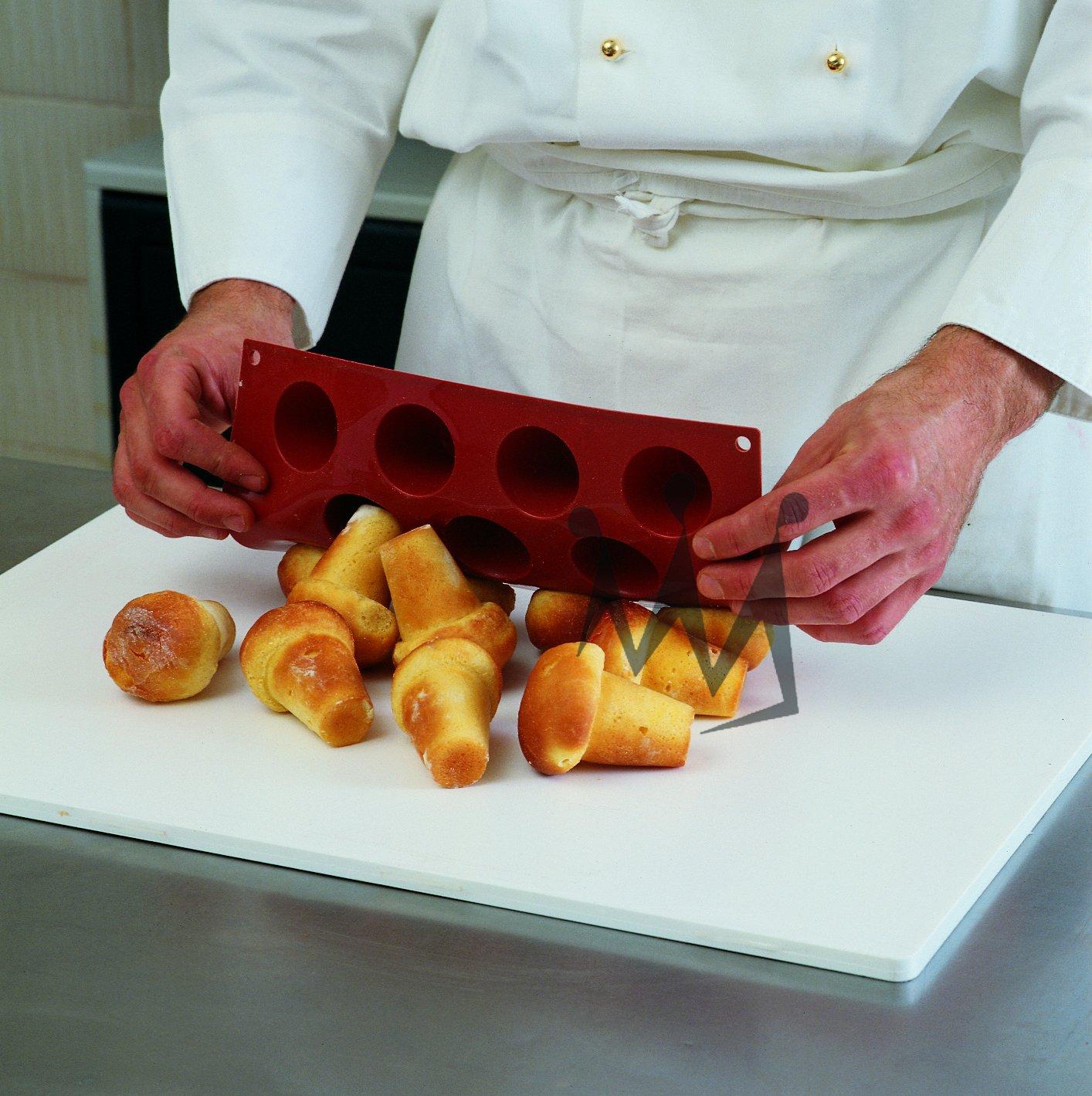 Silikomart Silicone Bakeware Oval Savarin 2.4 Oz - 8 Cavities