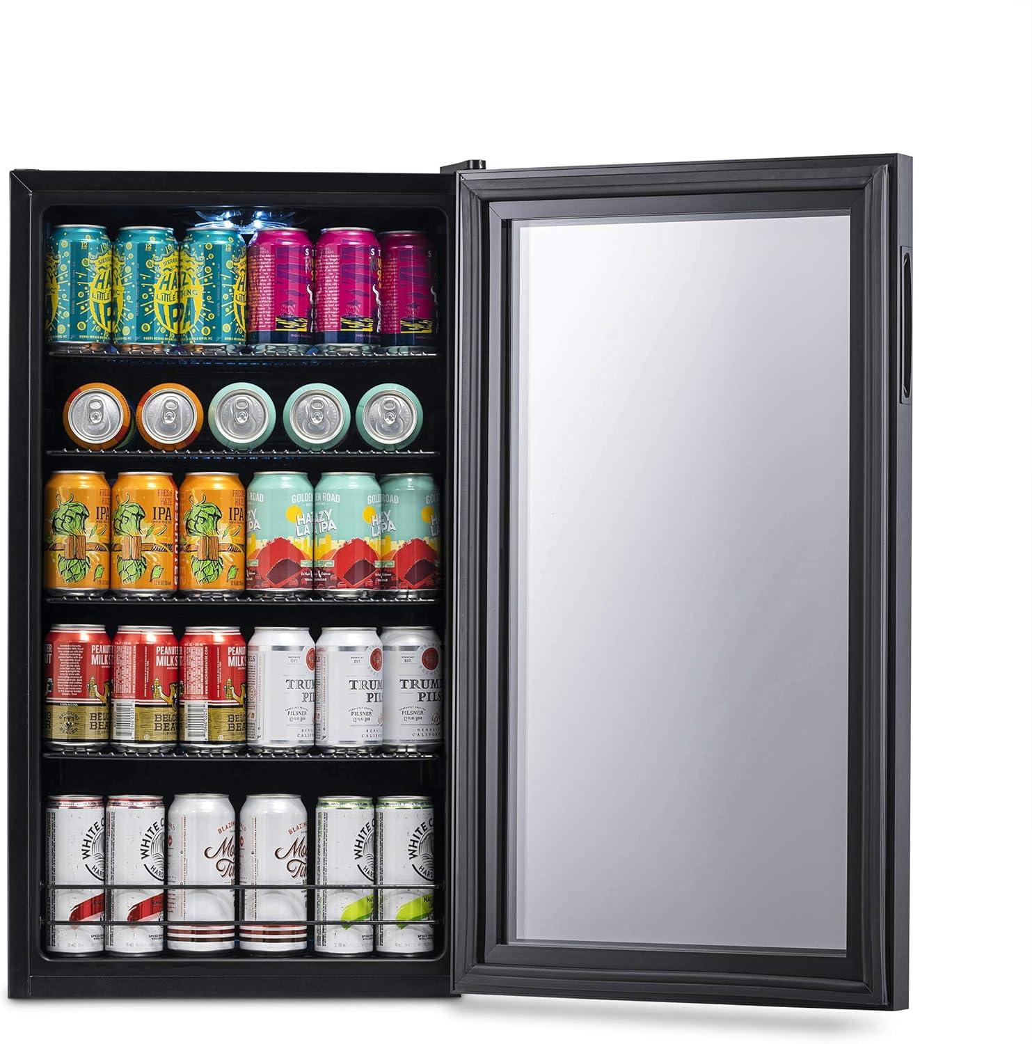 Newair Custom Designed Freestanding 126 Can Beer Fridge with SplitShelf