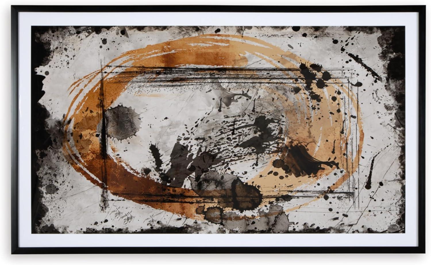 Signature Design by Ashley Clefting Contemporary Framed Wall Art, 63x37, Black & Dark Brown