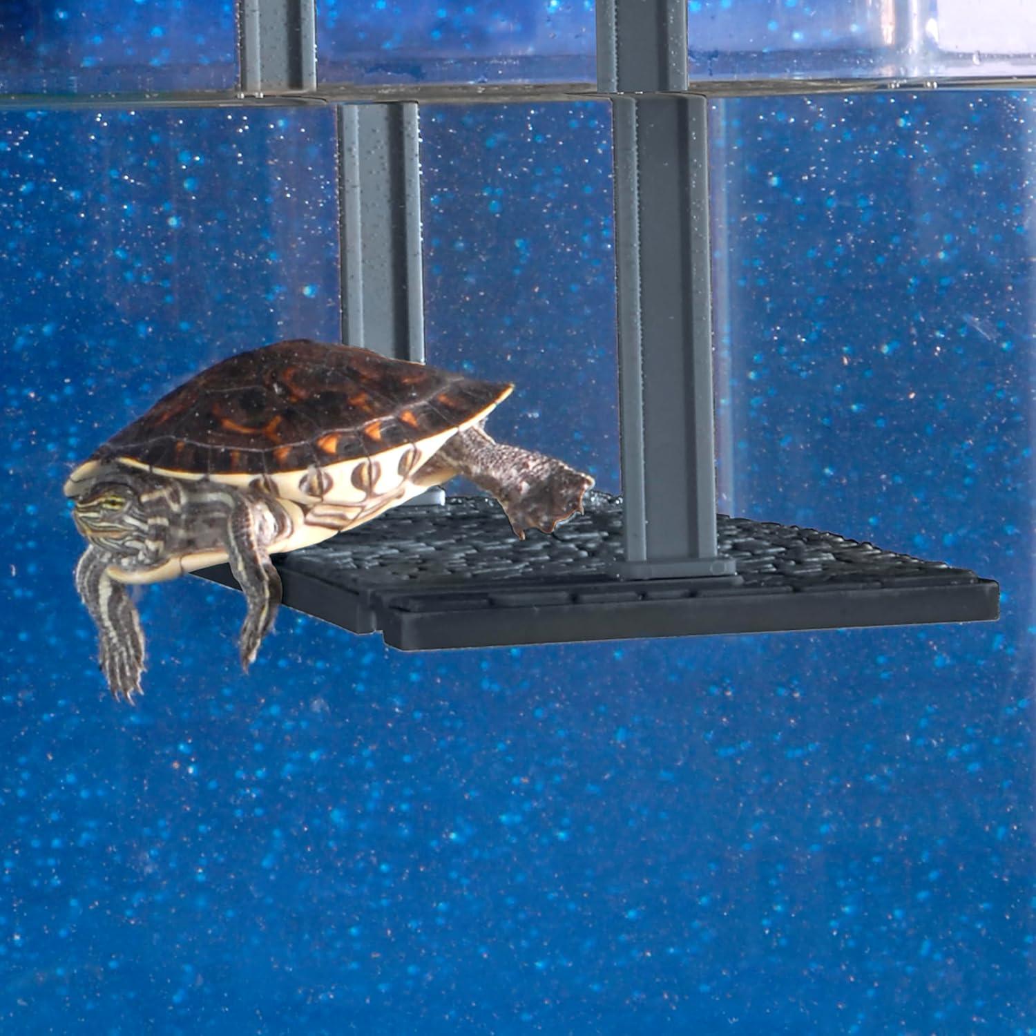 Black Rectangular Above Tank Turtle Basking Platform