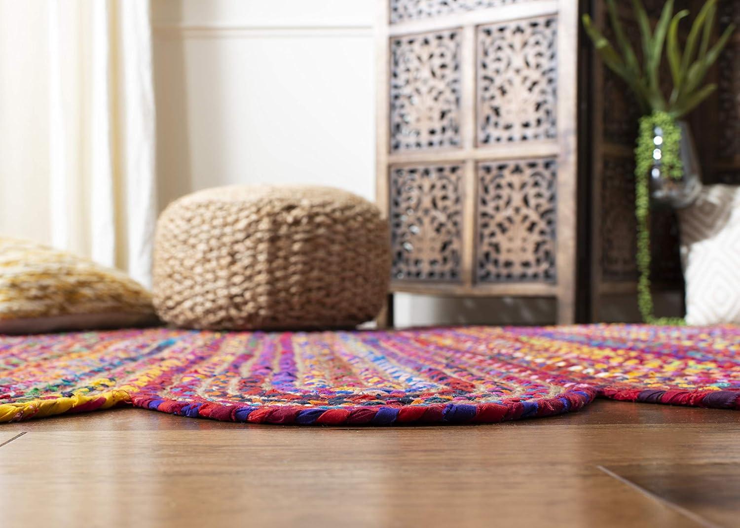 Cape Cod CAP208 Woven Indoor Area Rug - Red/Multi - 6'x9' - Safavieh