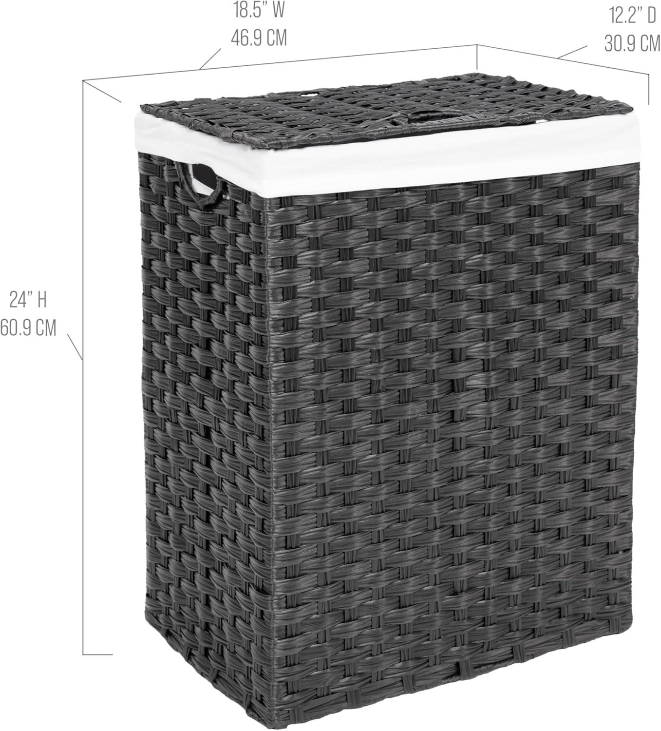 Handwoven Rectangle Laundry Hamper