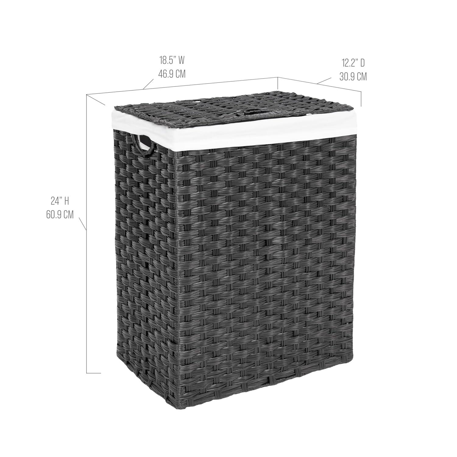 Handwoven Rectangle Laundry Hamper