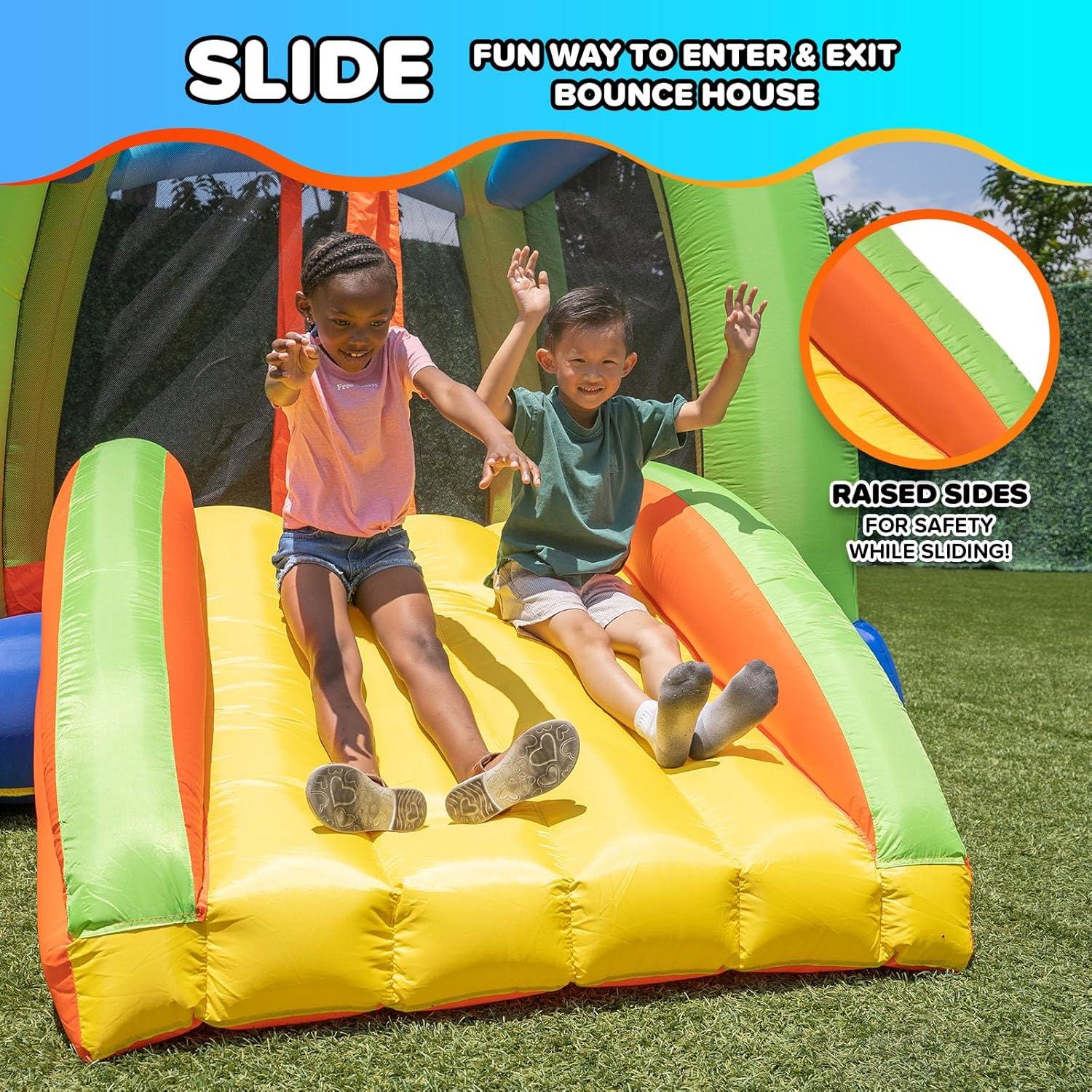 Sportspower My 1st Jump 'n Play, 12 feet Inflatable Bounce House with Lifetime Warranty on Blower, Great for Kids Aged 3-8
