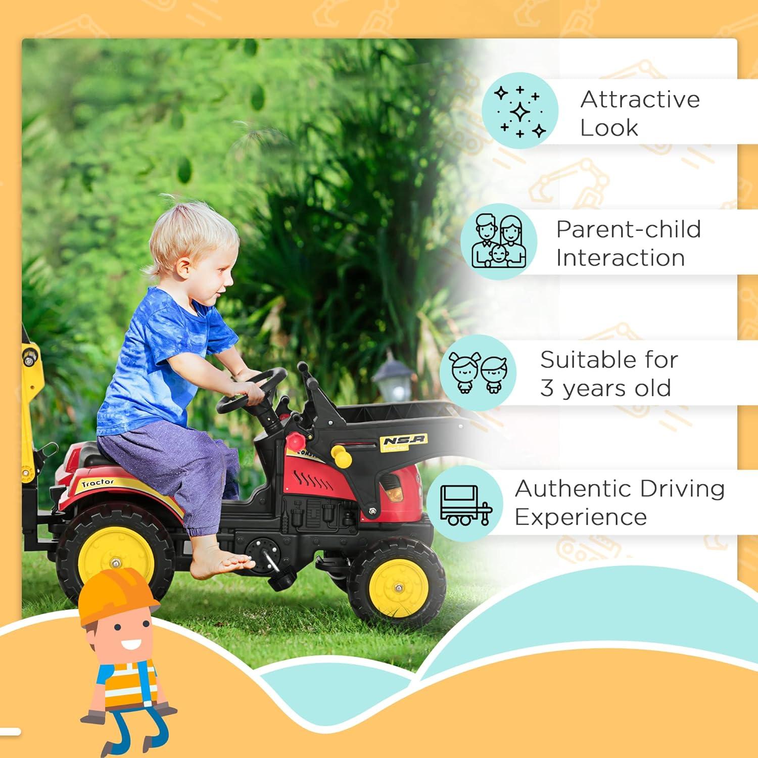 Aosom Aosom 1 Seater Tractors / Construction Pedal Ride On