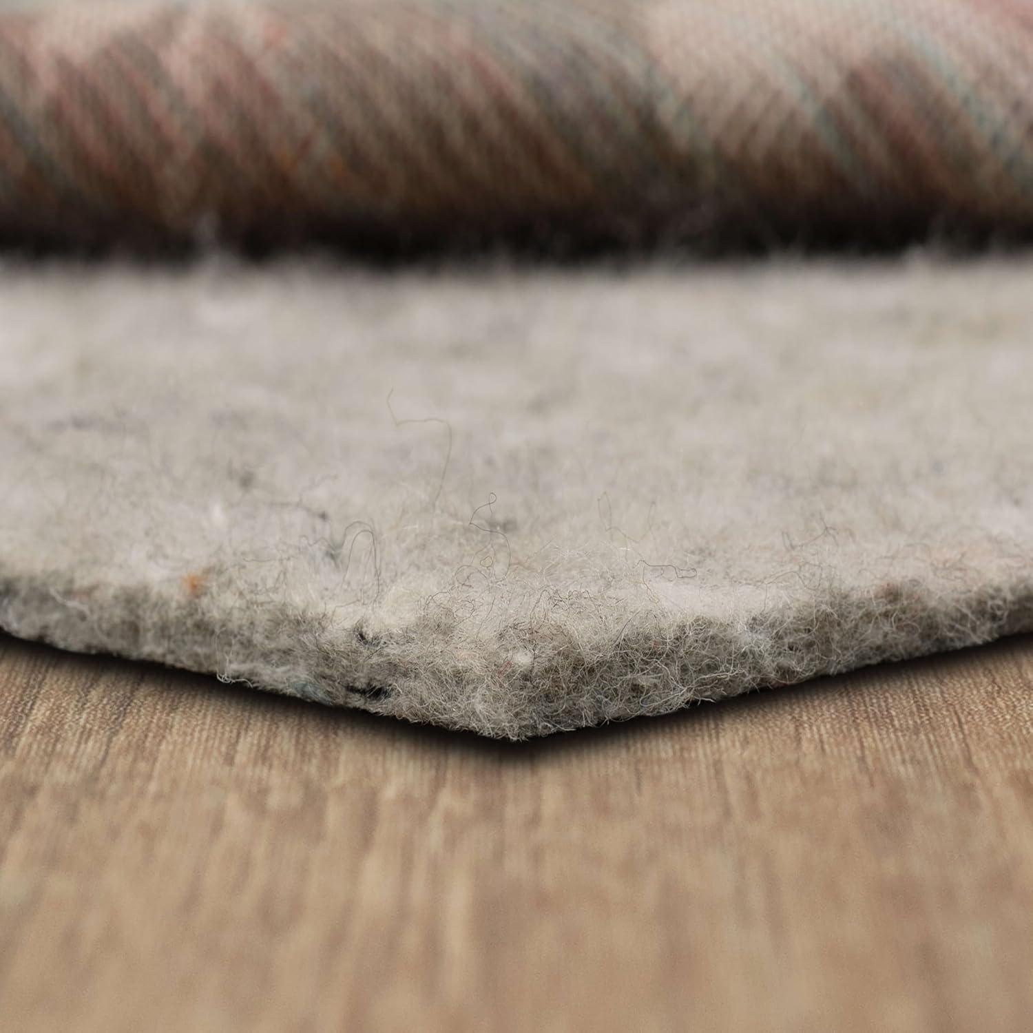 Karastan 5'x7' Reversible Pet Proof Rug Pad Gray: Skid-Resistant Carpet Pad, Rectangle, Polyester, 5x7 Rug Pad