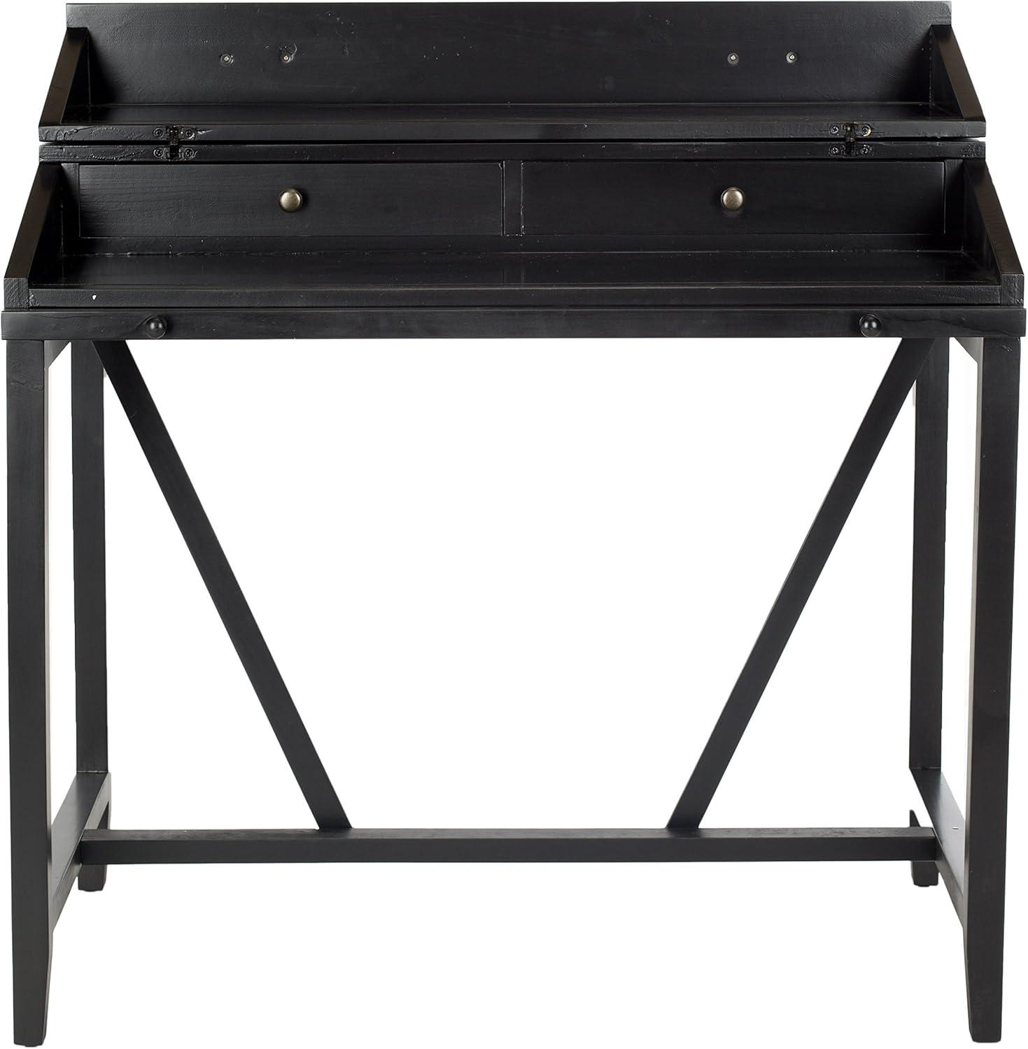 Wyatt Writing Desk - Dark Teak - Safavieh