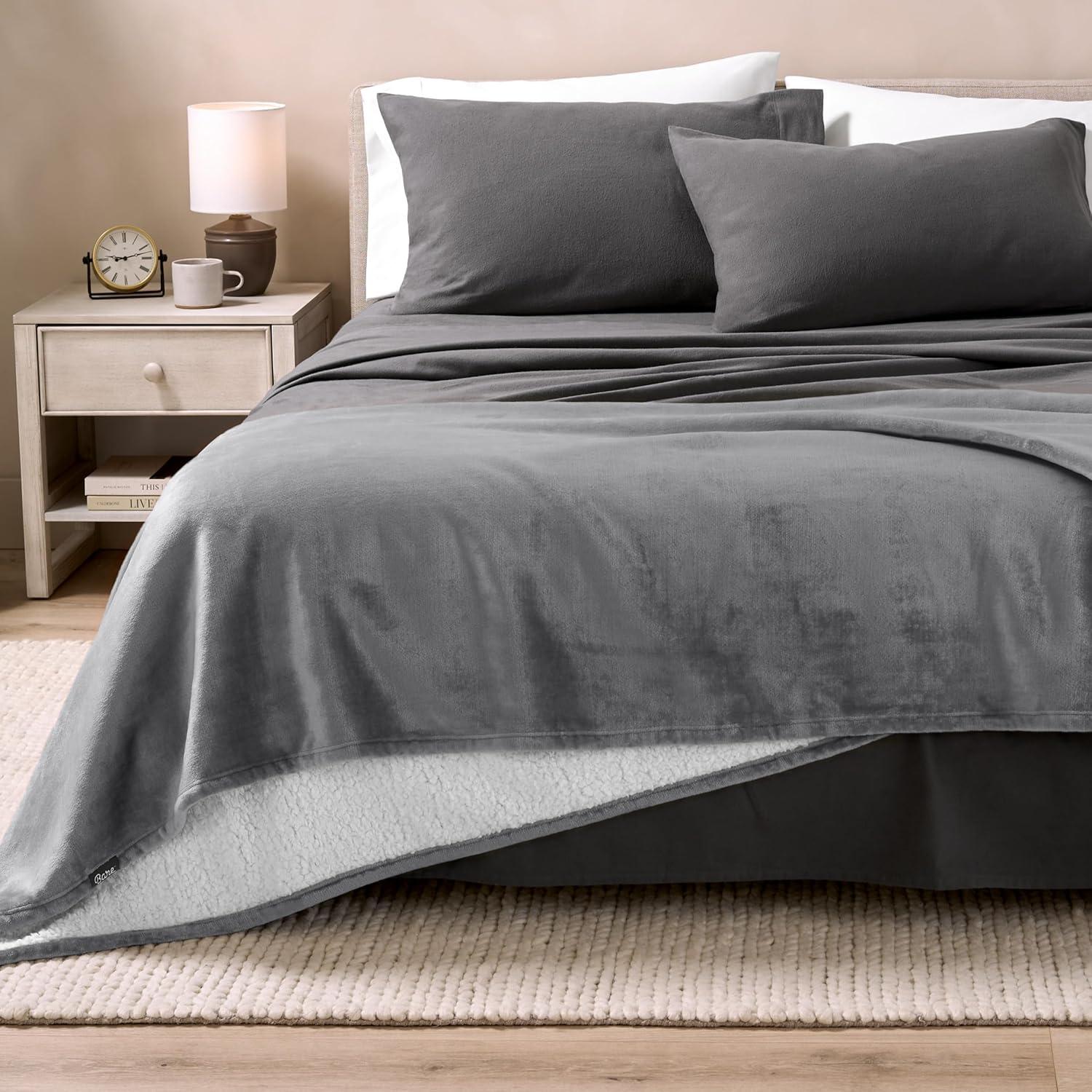 Bare Home Sherpa Fleece Blanket