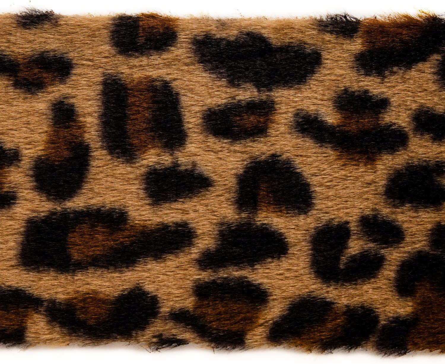 Chanda 4" Brown Multi Faux Leopard Print Trim