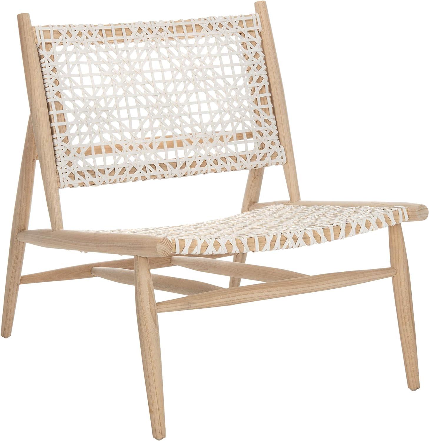 Bandelier Accent Chair - ACH1000 - Light Natural/White - Safavieh