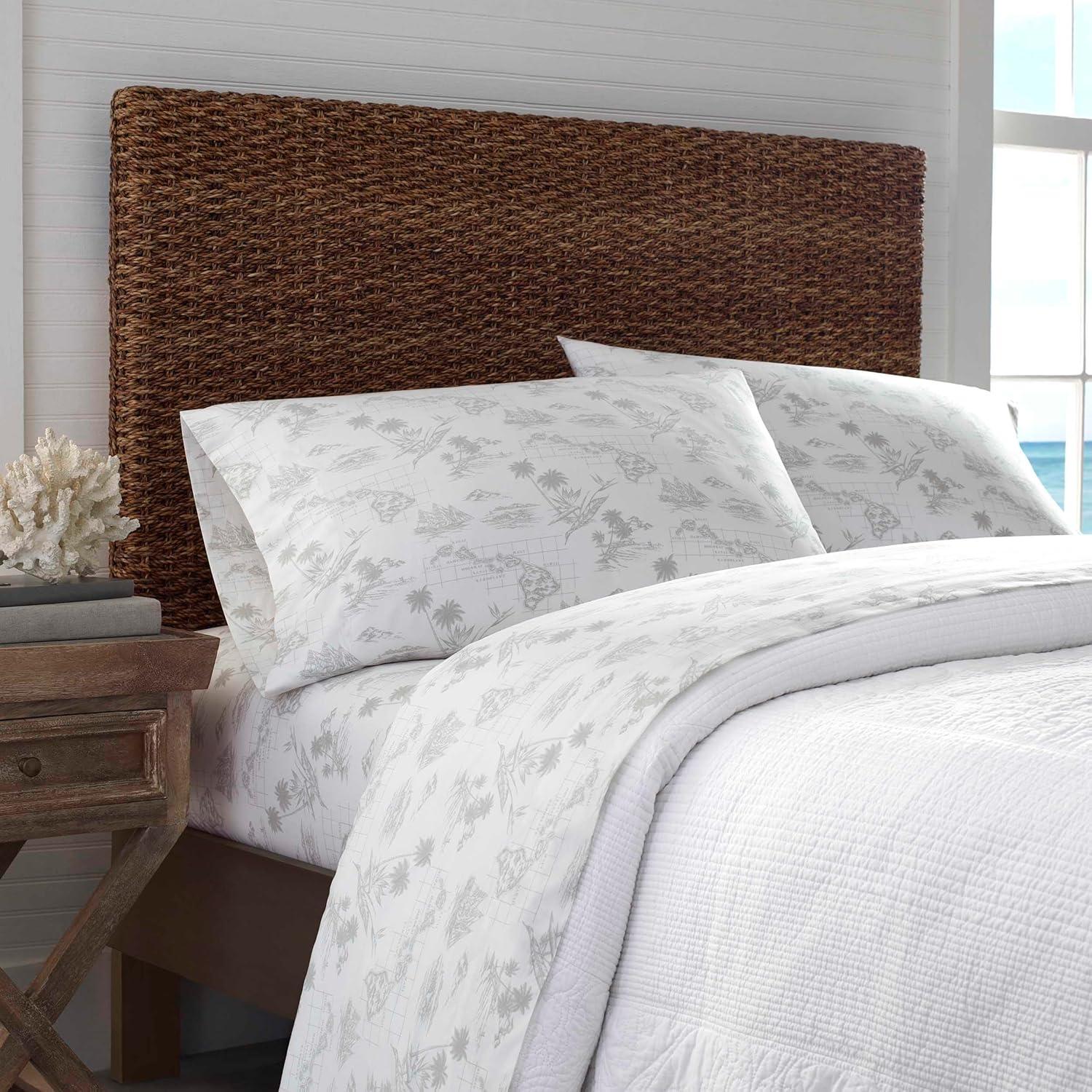 King Printed Pattern Sheet Set Vintage Map - Tommy Bahama