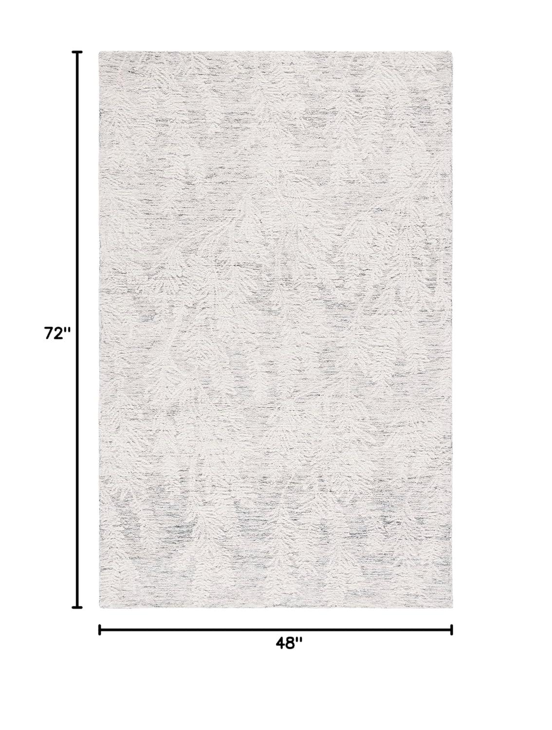 Metro MET877 Hand Tufted Indoor Area Rug - Grey/Ivory - 4'x6' - Safavieh
