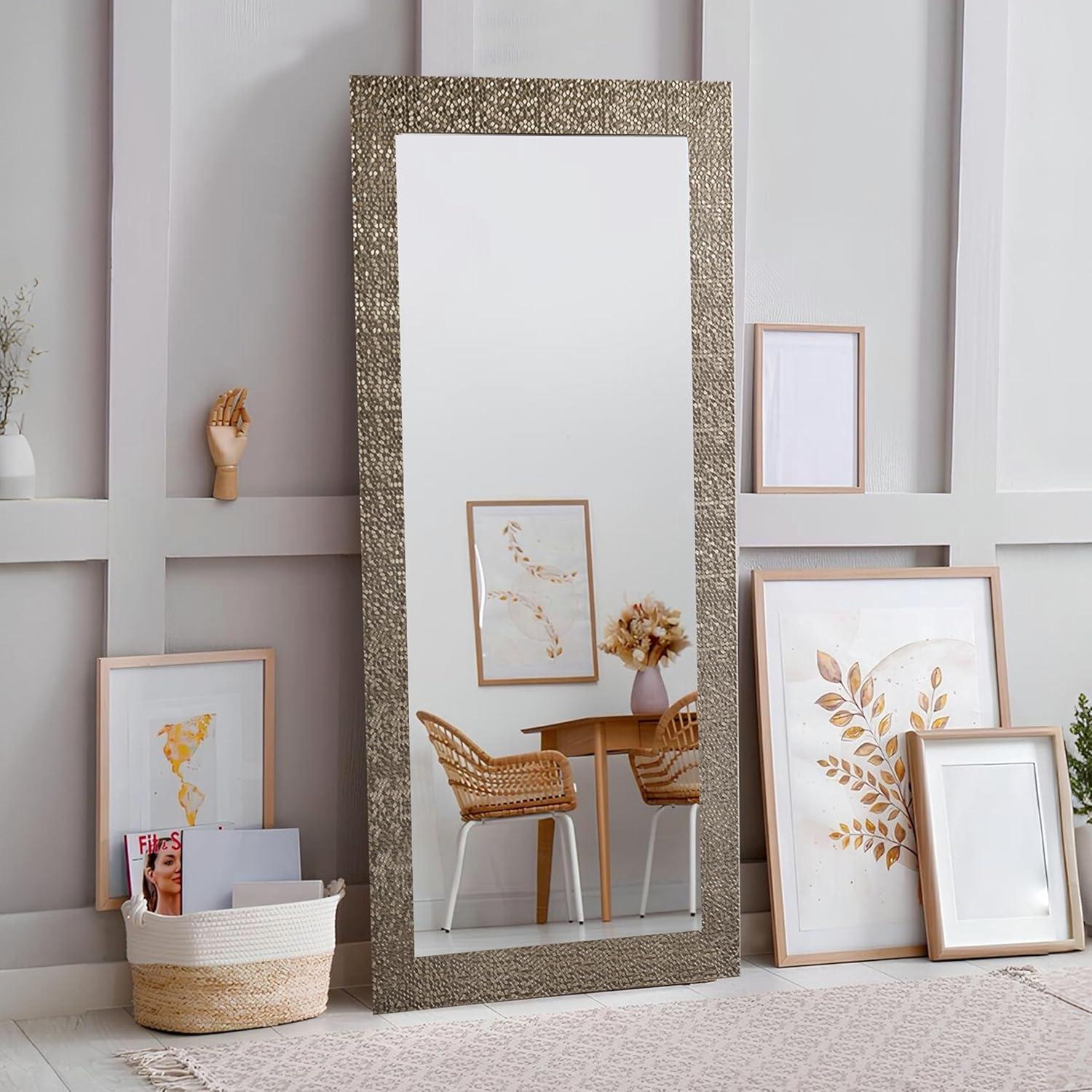 Floor Mirror, Full length Mirror, Mosaic Style Full Body Mirror for Home,  Wall Mirror with Faux, image size:1500x1500