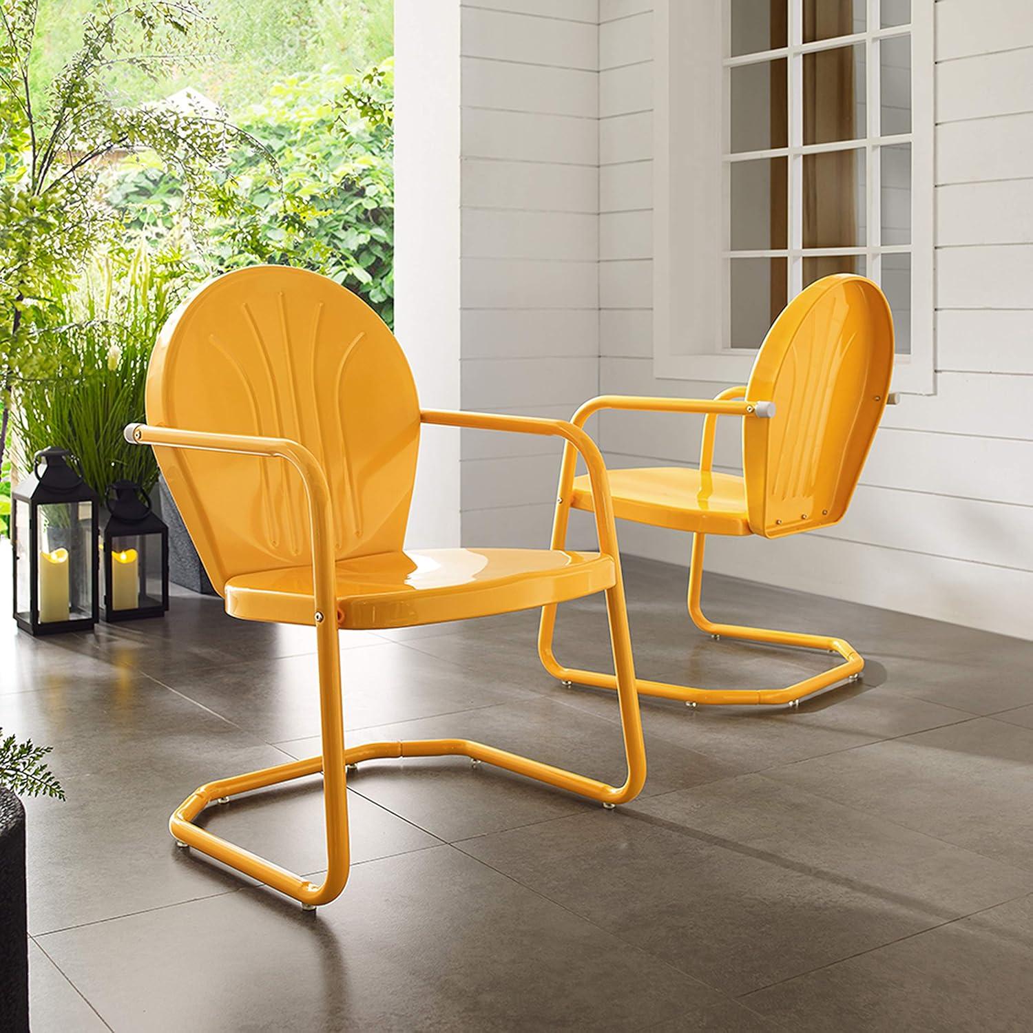 Tangerine Metal Outdoor Lounge Chair