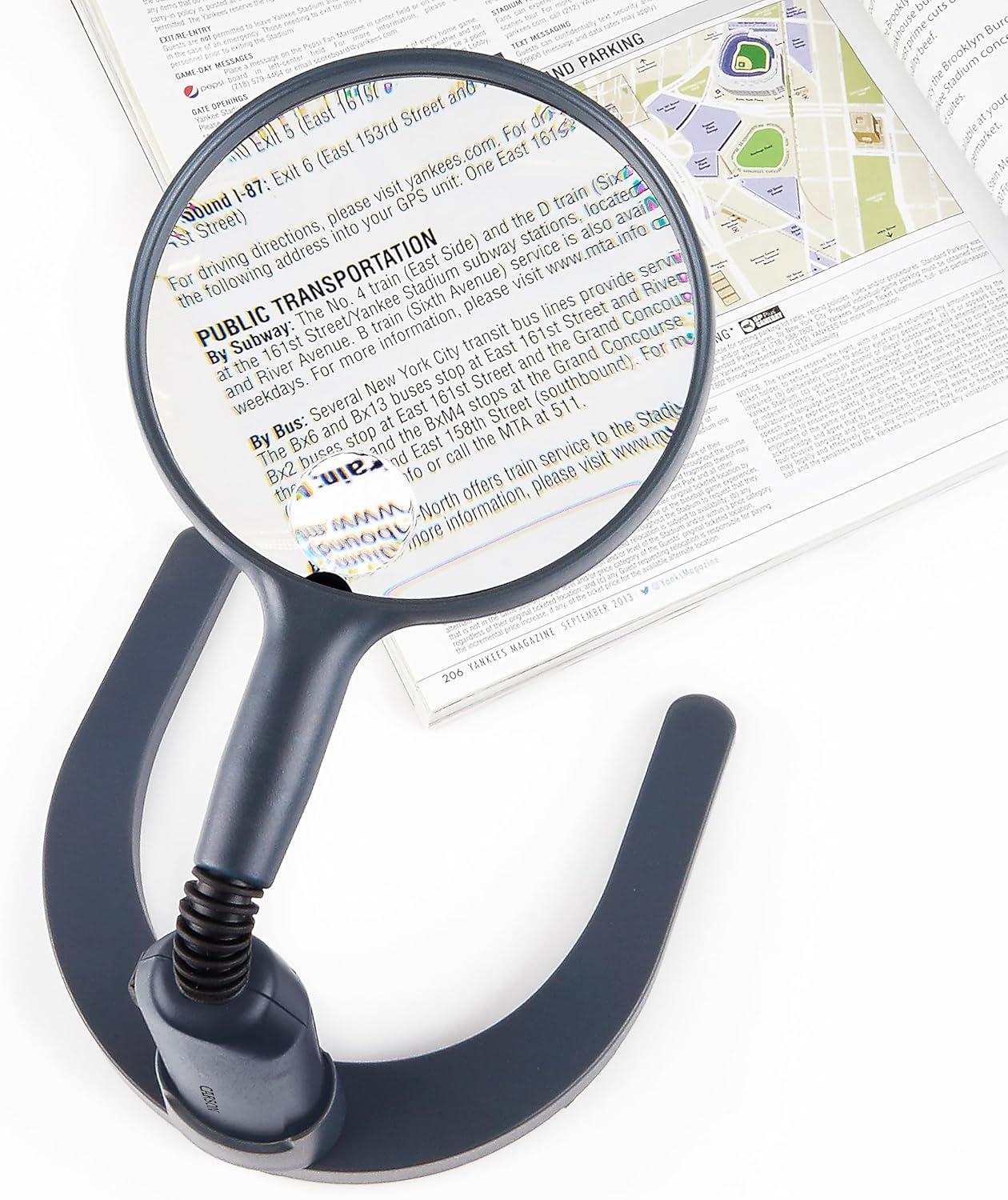 Carson MagniLamp Magnifying Glass with Light, Handsfree or Handheld Magnifier with Flexible Gooseneck for Reading, Crafts, Soldering, Jewelry & Hobbies (GN-55)