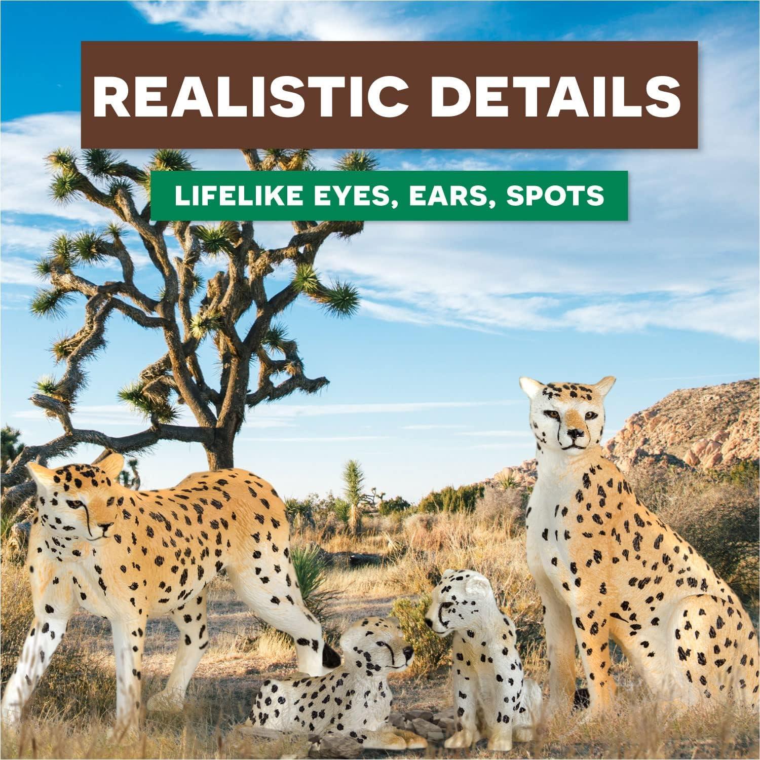 Terra by Battat Cheetah Family Action Figure Set, 4 Pieces