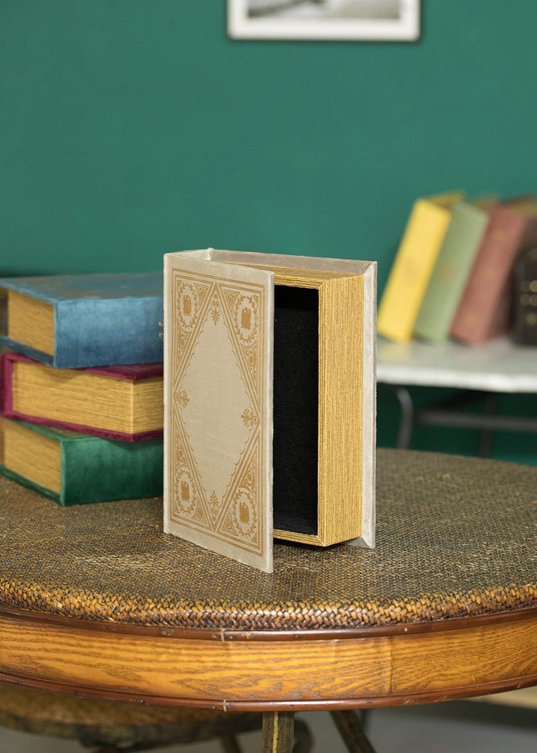 Vintiquewise Decorative Vintage Book Shaped Trinket Storage Box