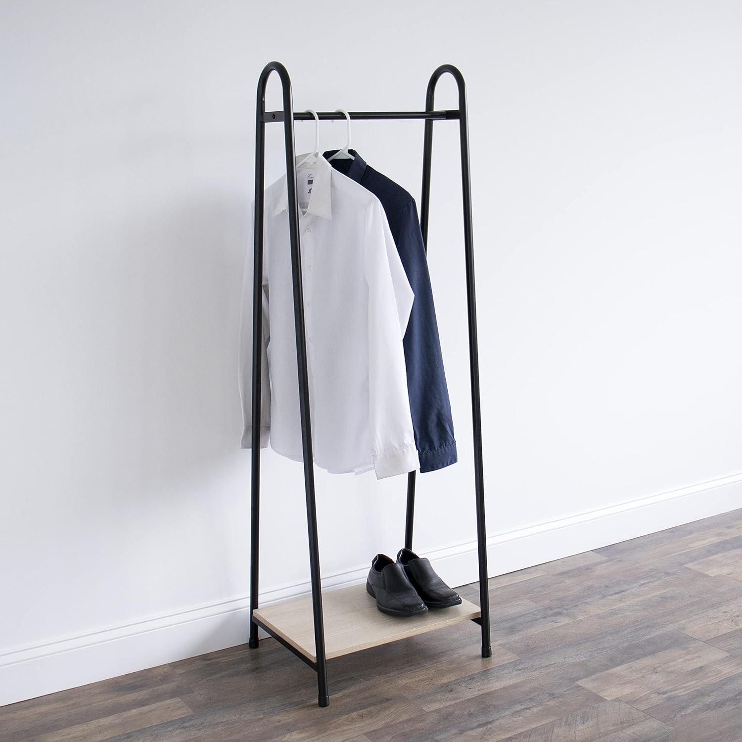 Humble Crew Freestanding Coat Rack: Mid-Century Modern Style, Metal Frame, Laminate Surface