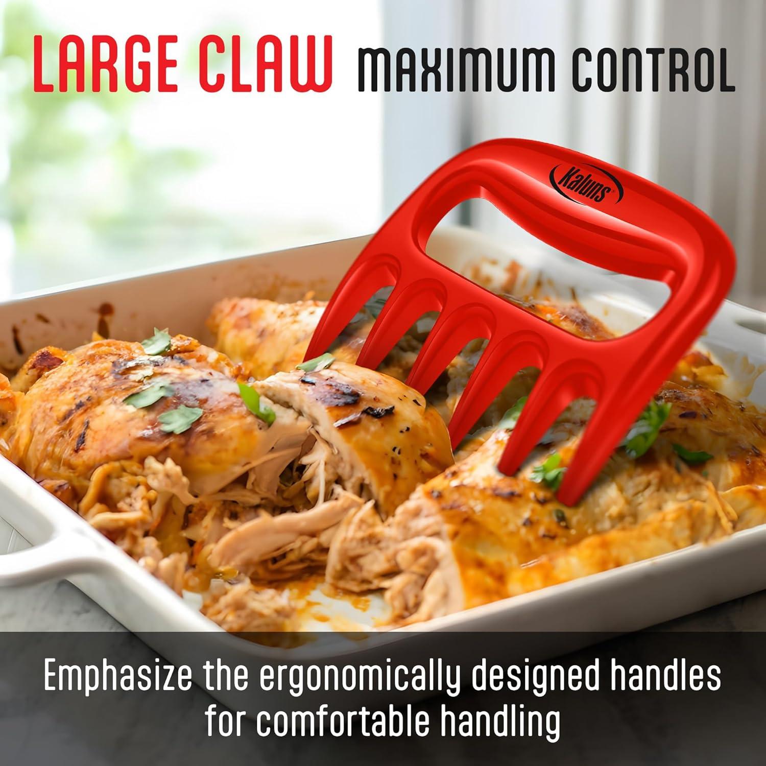 Kaluns Meat Claws Chicken Shredder Tool Kitchen Gadget BBQ Accessories, Red