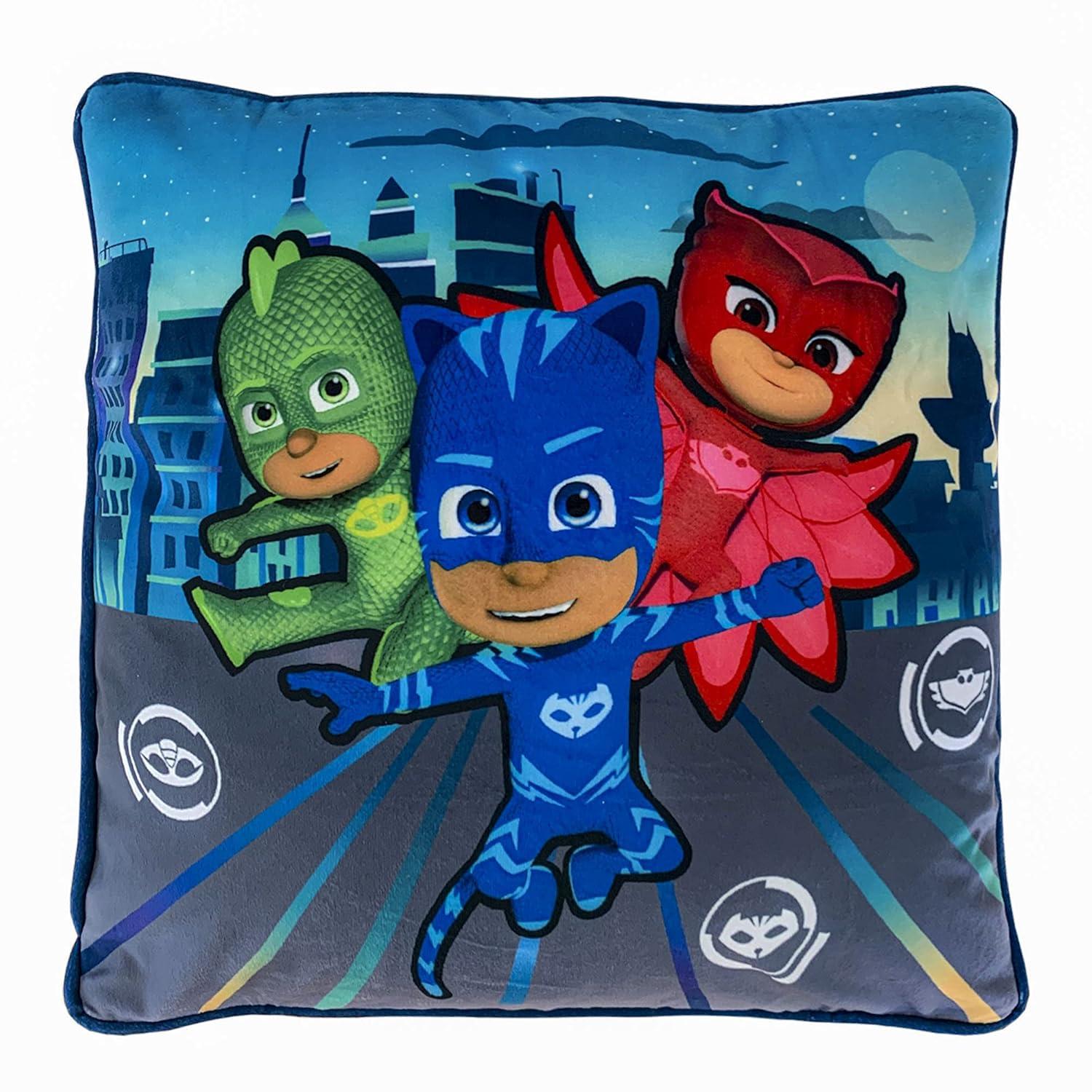 Franco Kids Bedding Soft Decorative Pillow Cover, 15 in x 15 in, PJ Masks