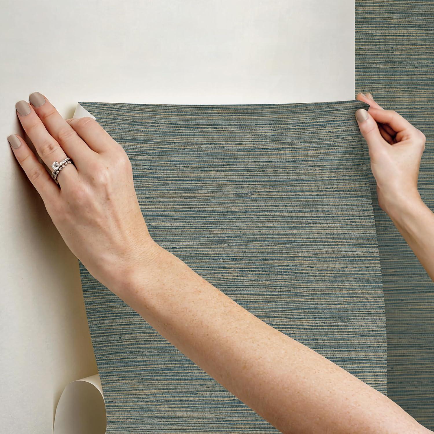 Dimensional Grasscloth Peel and Stick Wallpaper