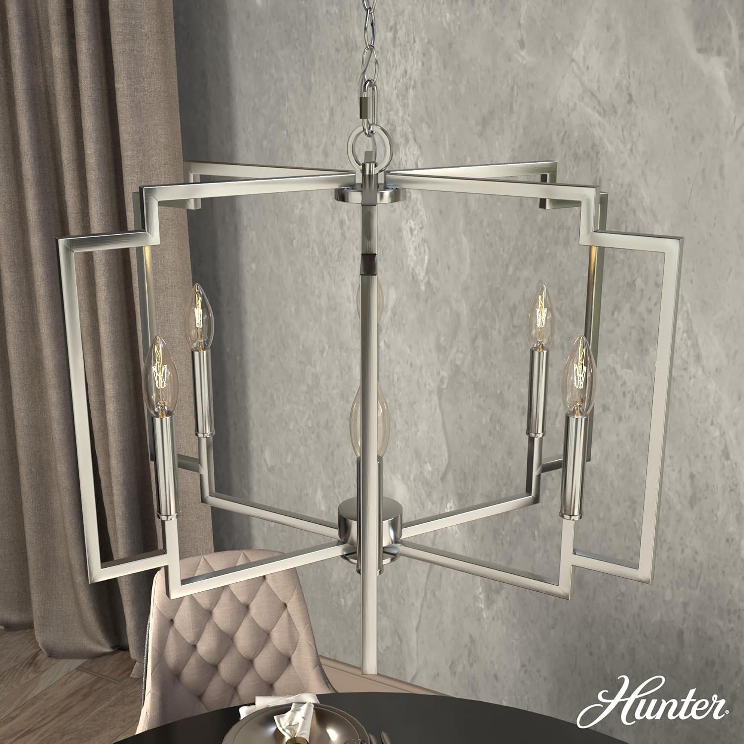 Hunter Fan Hunter 30 Inch Zoanne 6 Light Chandelier Ceiling Light Fixture