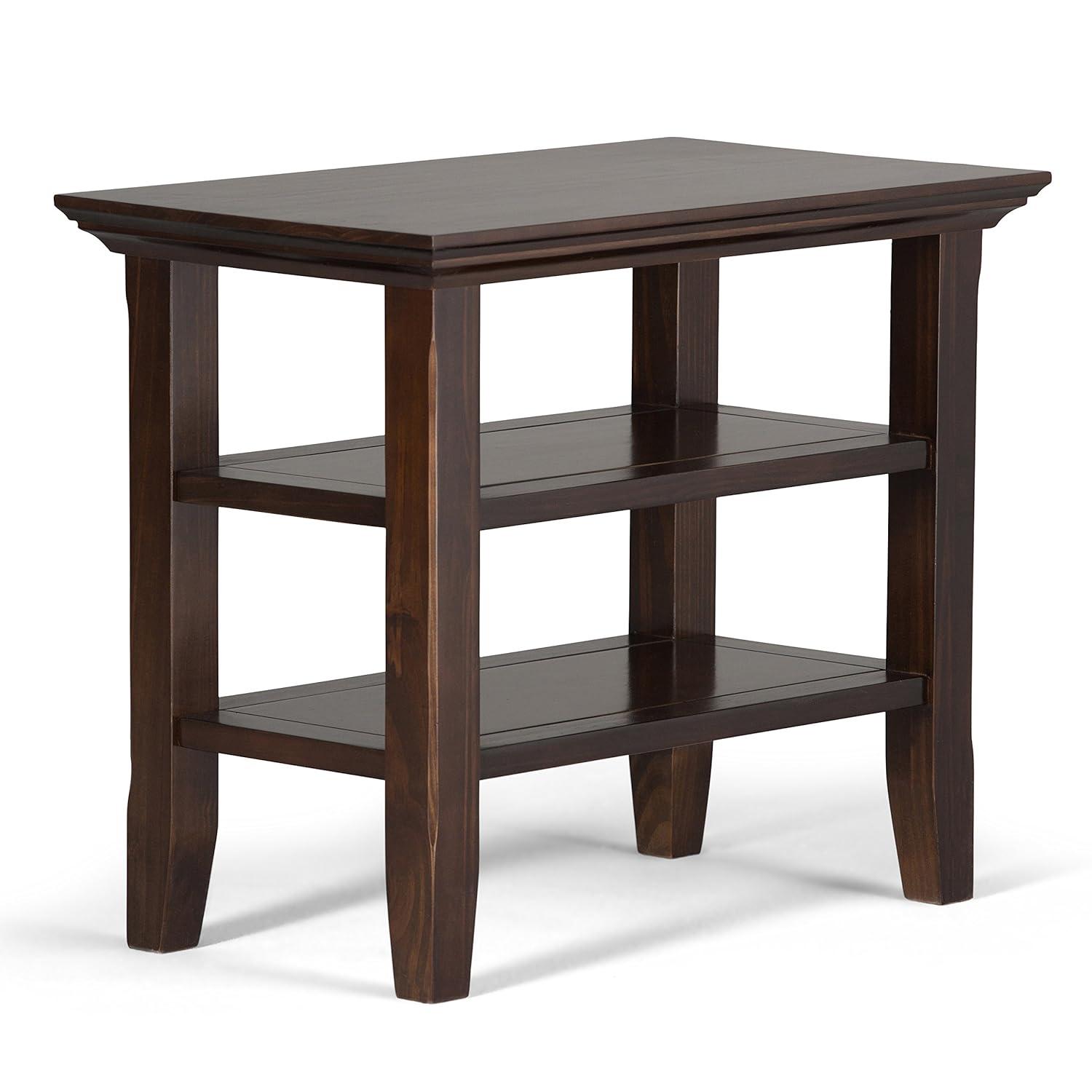 Lark Manor™ Solid Wood Transitional Table with Open Shelves