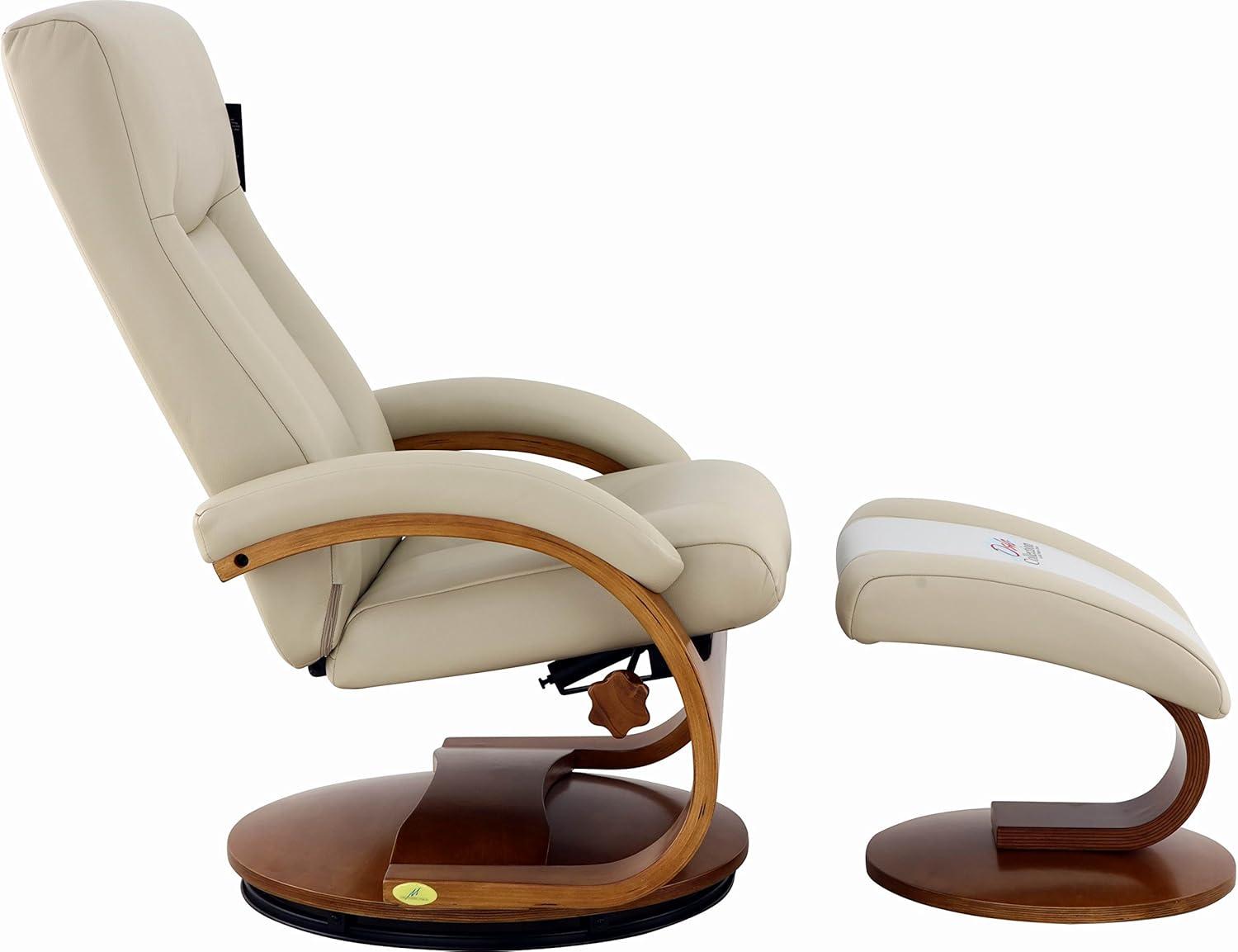 Progressive Furniture Relax-R™ Hamilton Air Leather  Recliner and Ottoman - Beige