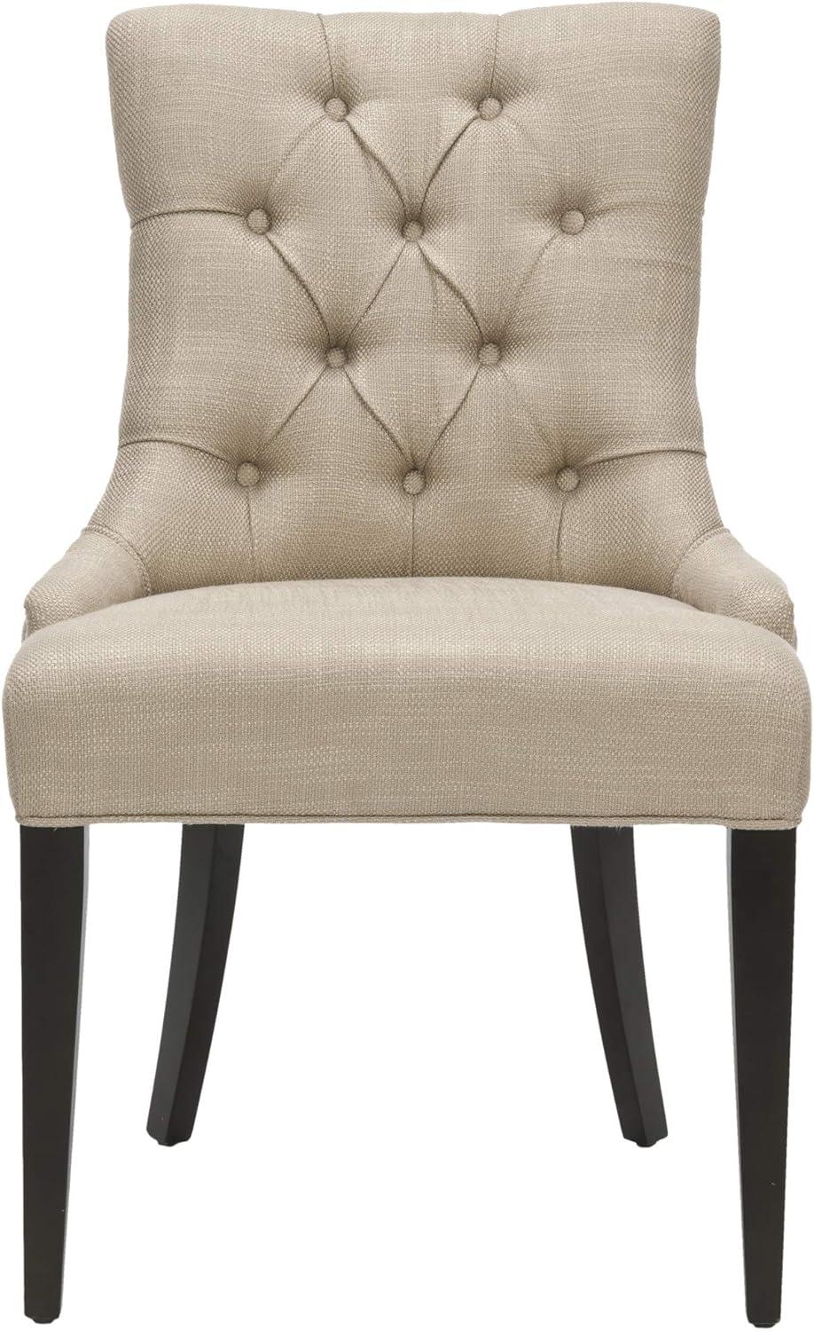 SAFAVIEH Amanda 19''H Tufted Chair Nickel Nail Head Antique Gold