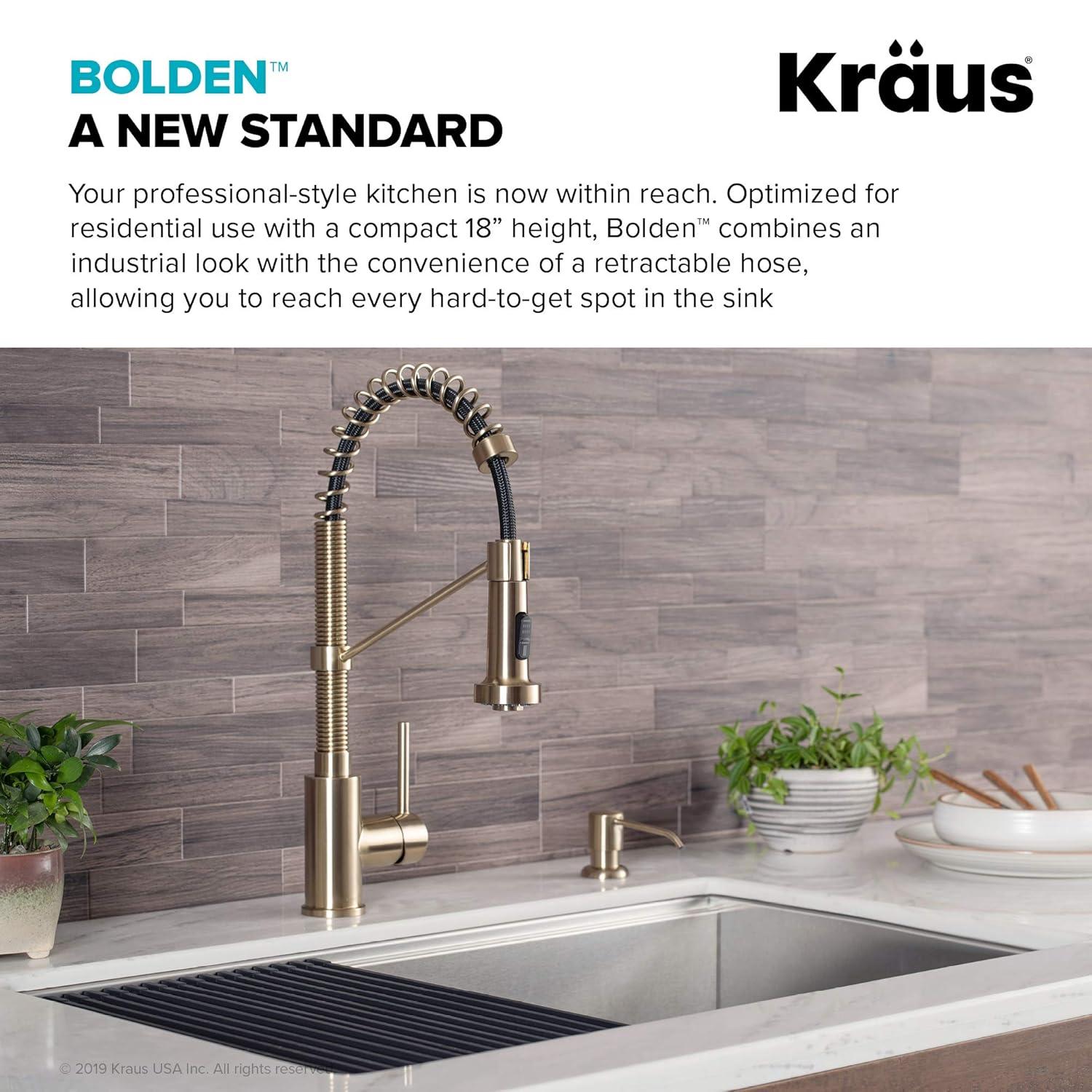 Kraus KRAUS Bolden Commercial Style 2-Function Single Handle Pull Down Kitchen Faucet KPF-1610BG