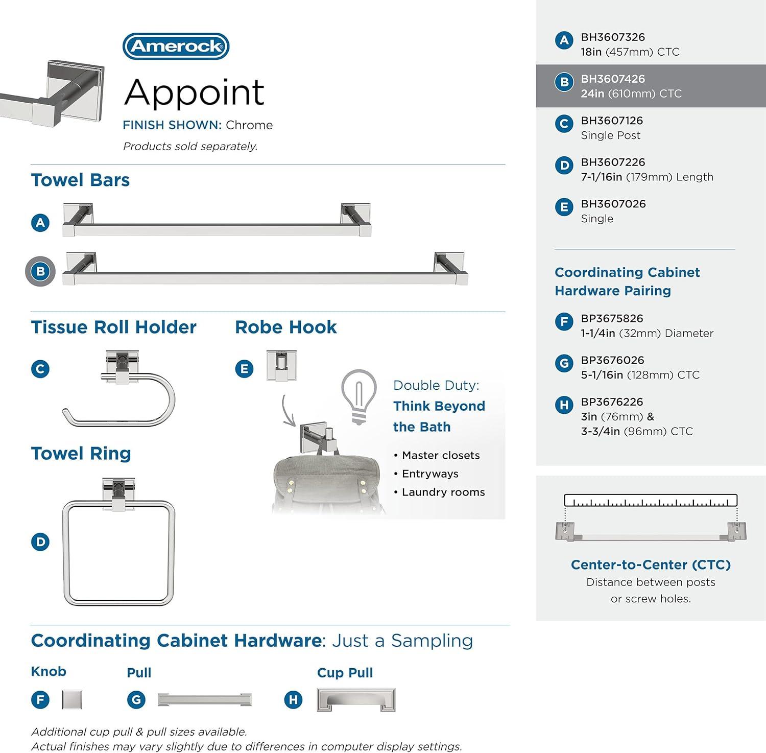 Amerock Appoint Wall Mounted Towel Bar