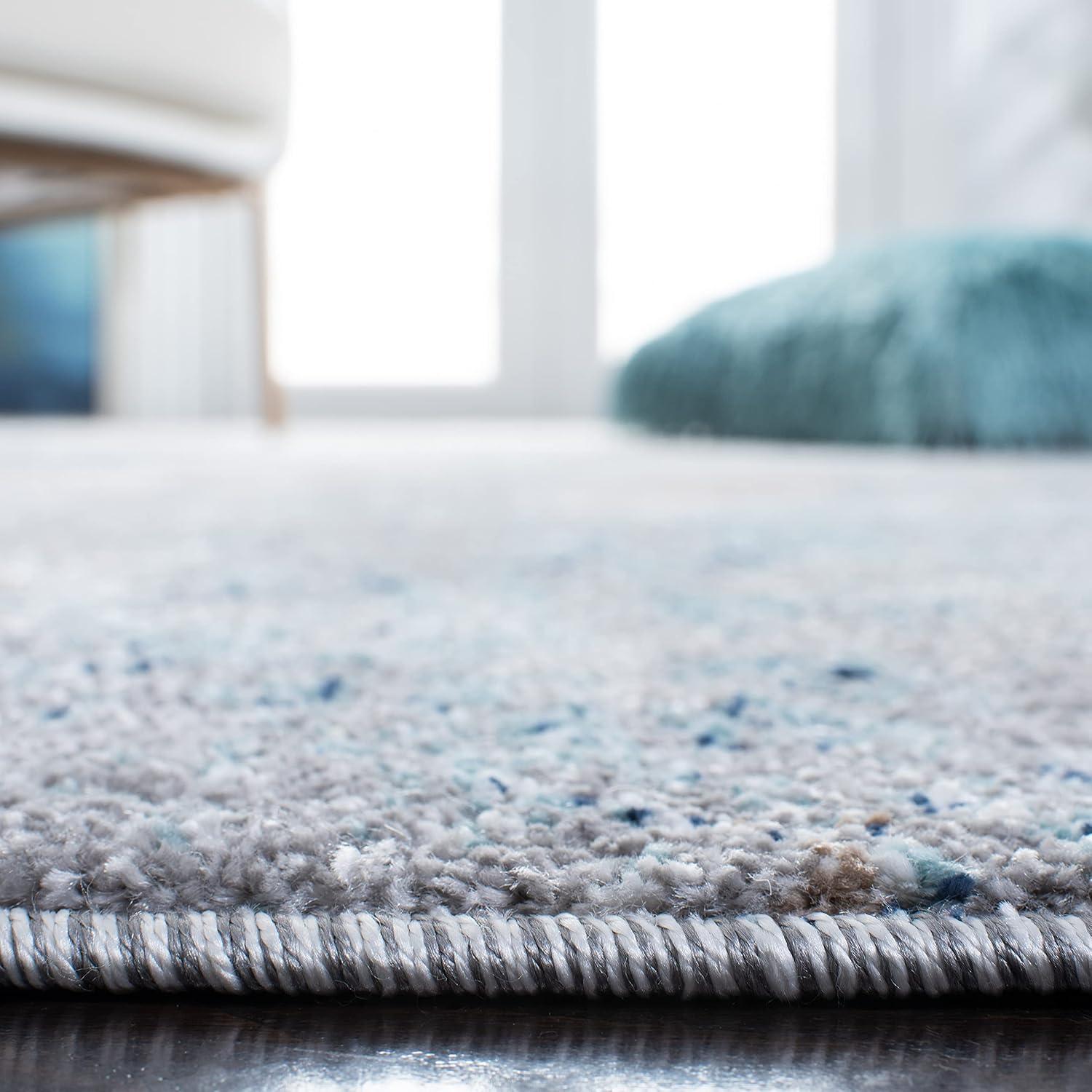 Aston ASN708 Power Loomed Indoor Area Rug - Grey/Blue - 8'x10' - Safavieh