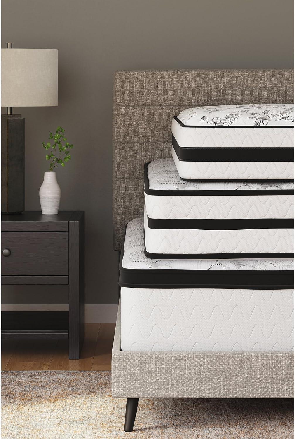 Signature Design by Ashley Full Size Chime 10 Inch Medium Firm Hybrid Mattress with Cooling Gel Memory Foam