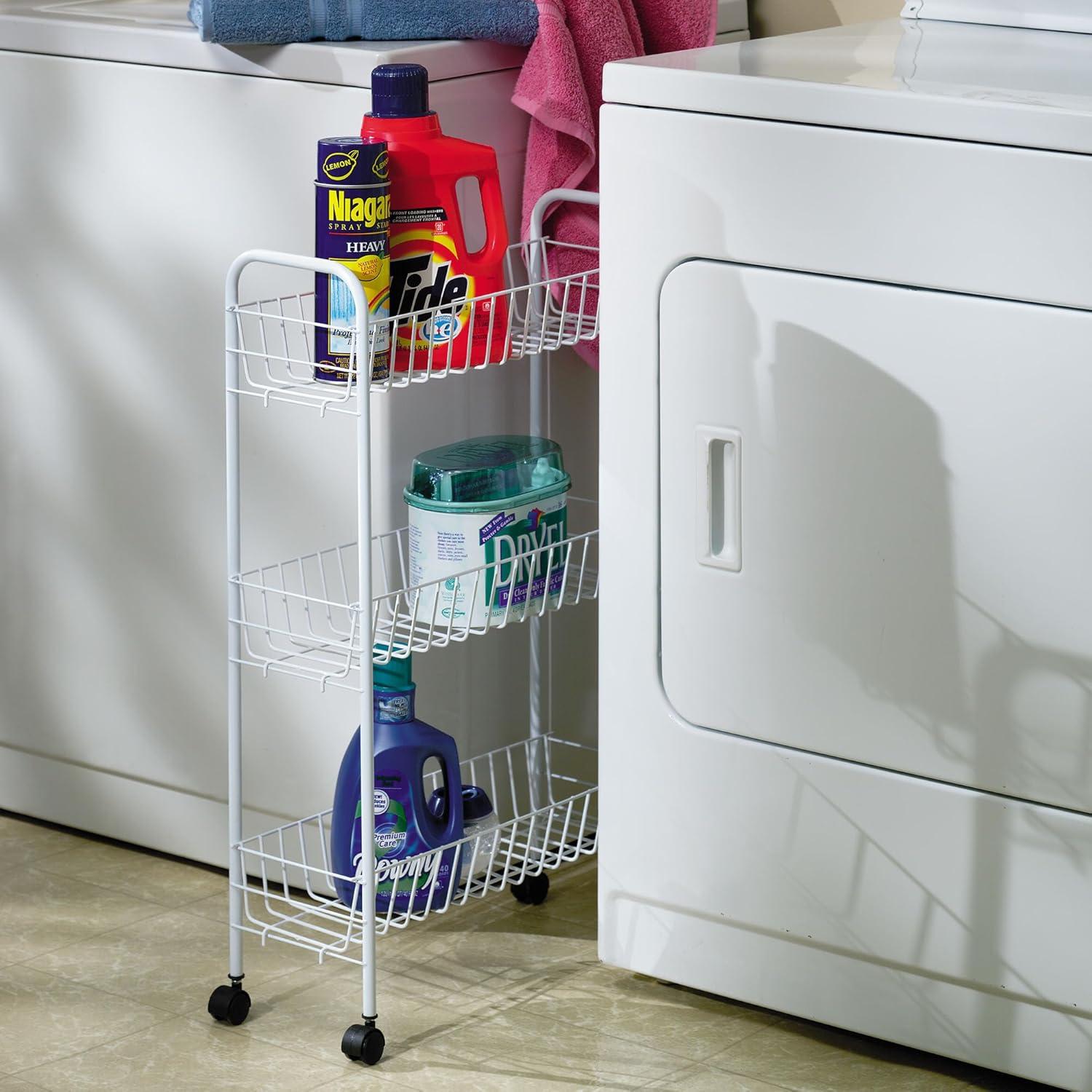 Household Essentials Slimline 3-Shelf Utility Cart