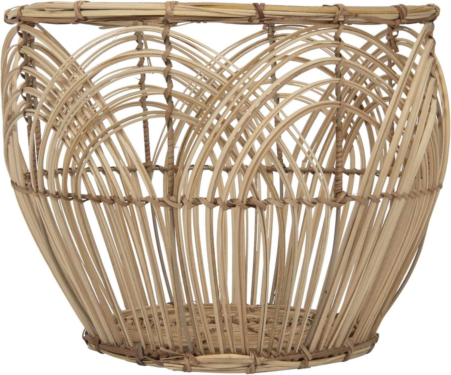 Sprinkle & Bloom Beige Rattan Decorative Basket - Set of 2