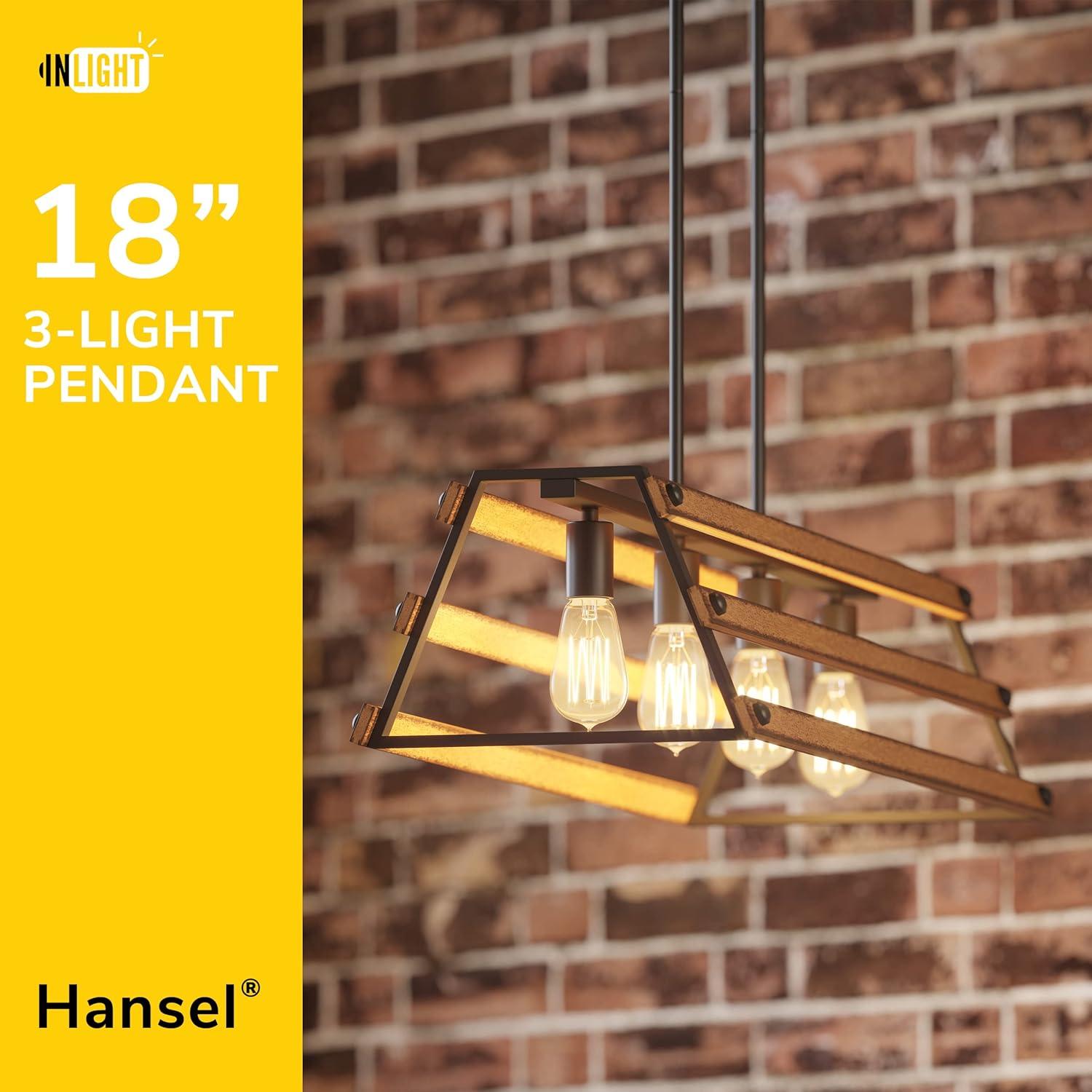 Inlight 34" Wide Farmhouse 4-Light Kitchen Island Pendant Light for Dining Room, IN-0335-4-WD