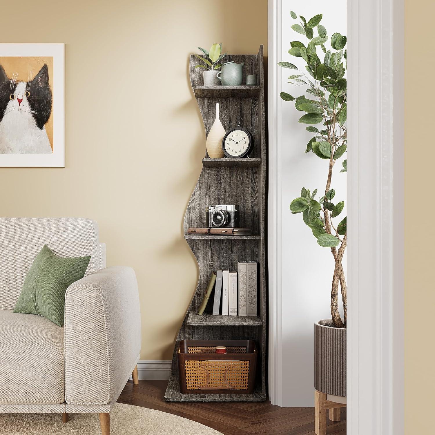 Millwood Pines Arhab Corner Bookcase