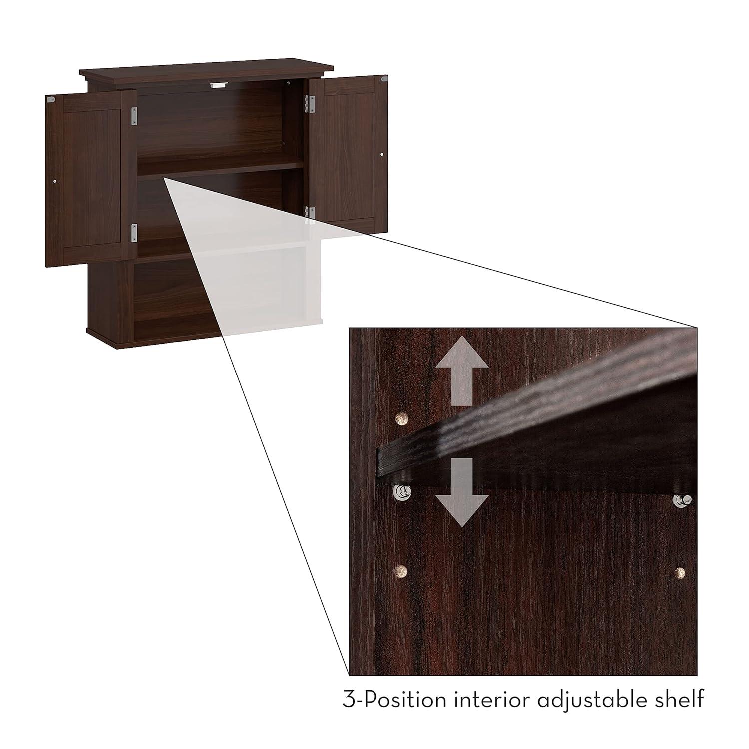 RiverRidge Home RiverRidge Hayward Two-Door Bathroom and Laundry Wall Mount Storage Medicine Cabinet with Fixed and Adjustable Shelf