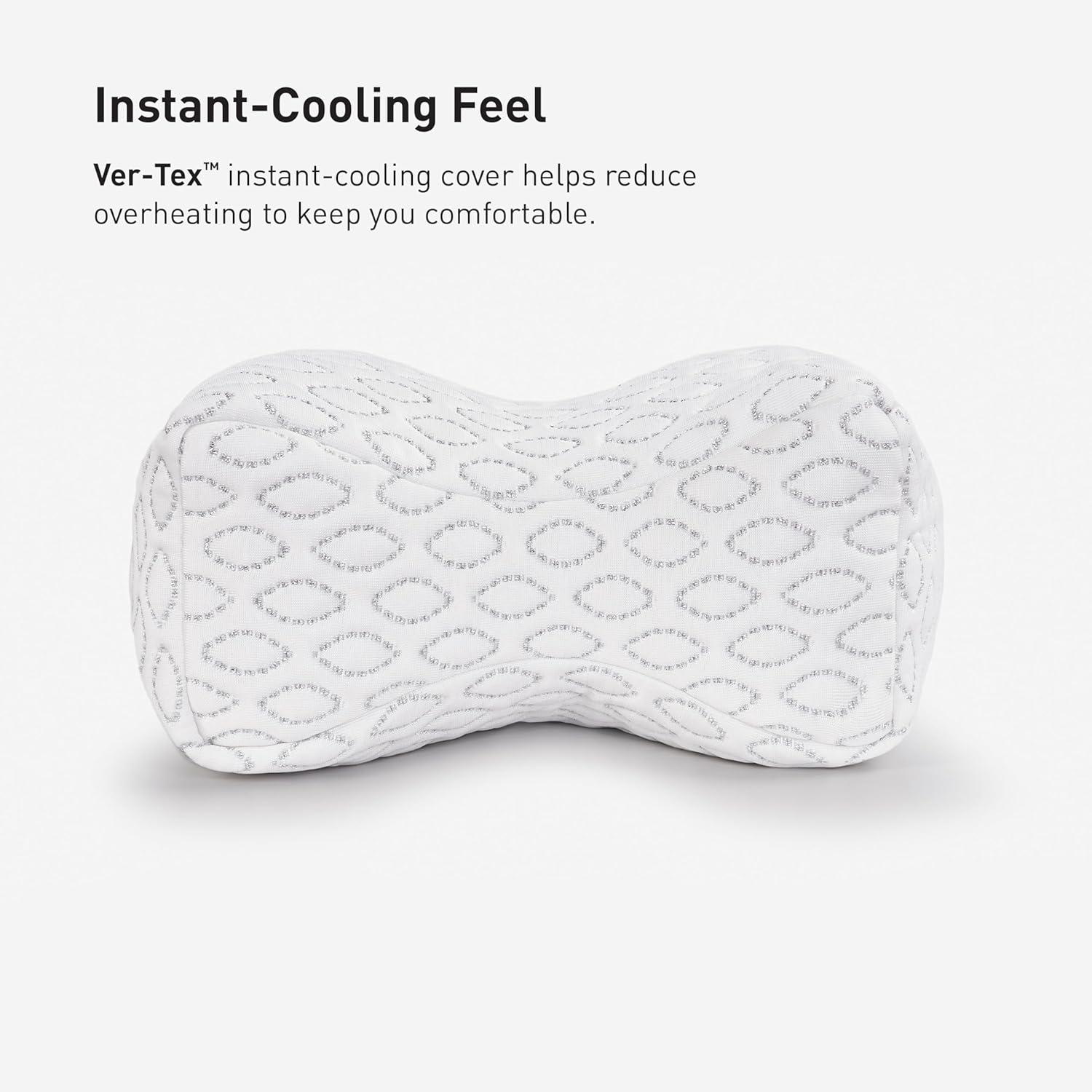 Bedgear Cooling Knee Pillow - Hourglass Design Ideal For Legs And Head - Provides Conforming Support For All Sleep Positions - Washable And Removable Cover