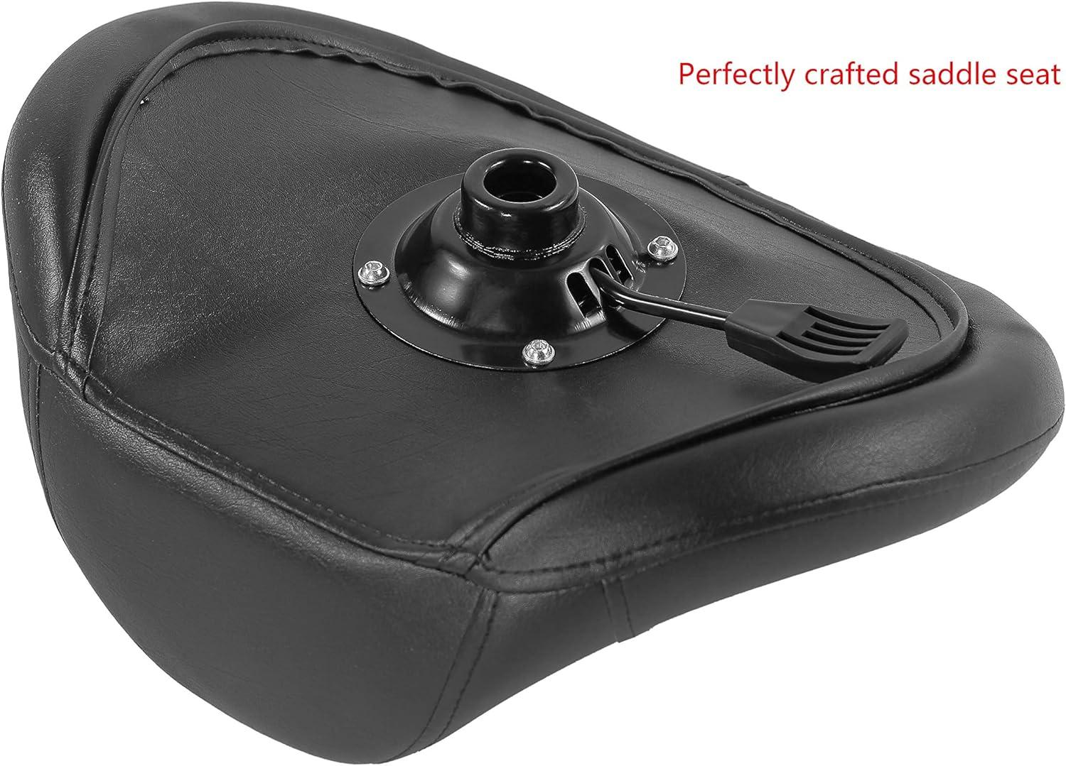 Antlu Saddle Stool Rolling Chair for Medical Massage Salon Kitchen Spa Drafting,Adjustable Hydraulic Stool with Wheels (Without Backrest, Black)