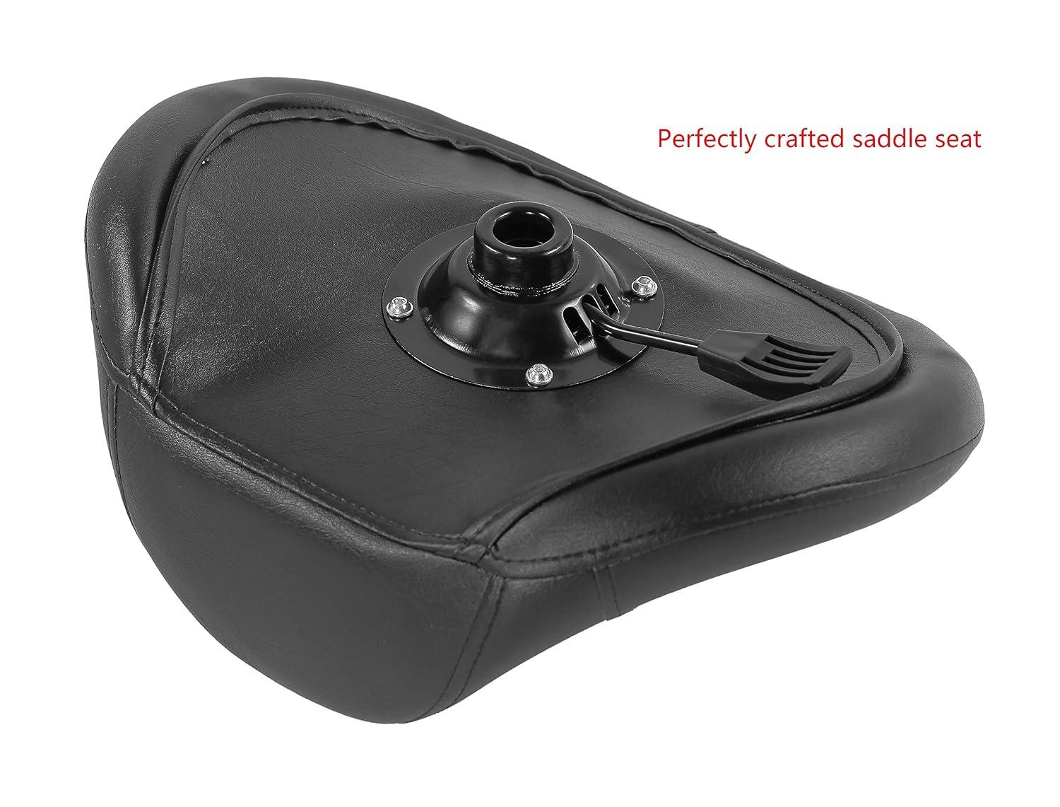 Antlu Saddle Stool Rolling Chair for Medical Massage Salon Kitchen Spa Drafting,Adjustable Hydraulic Stool with Wheels (Without Backrest, Black)