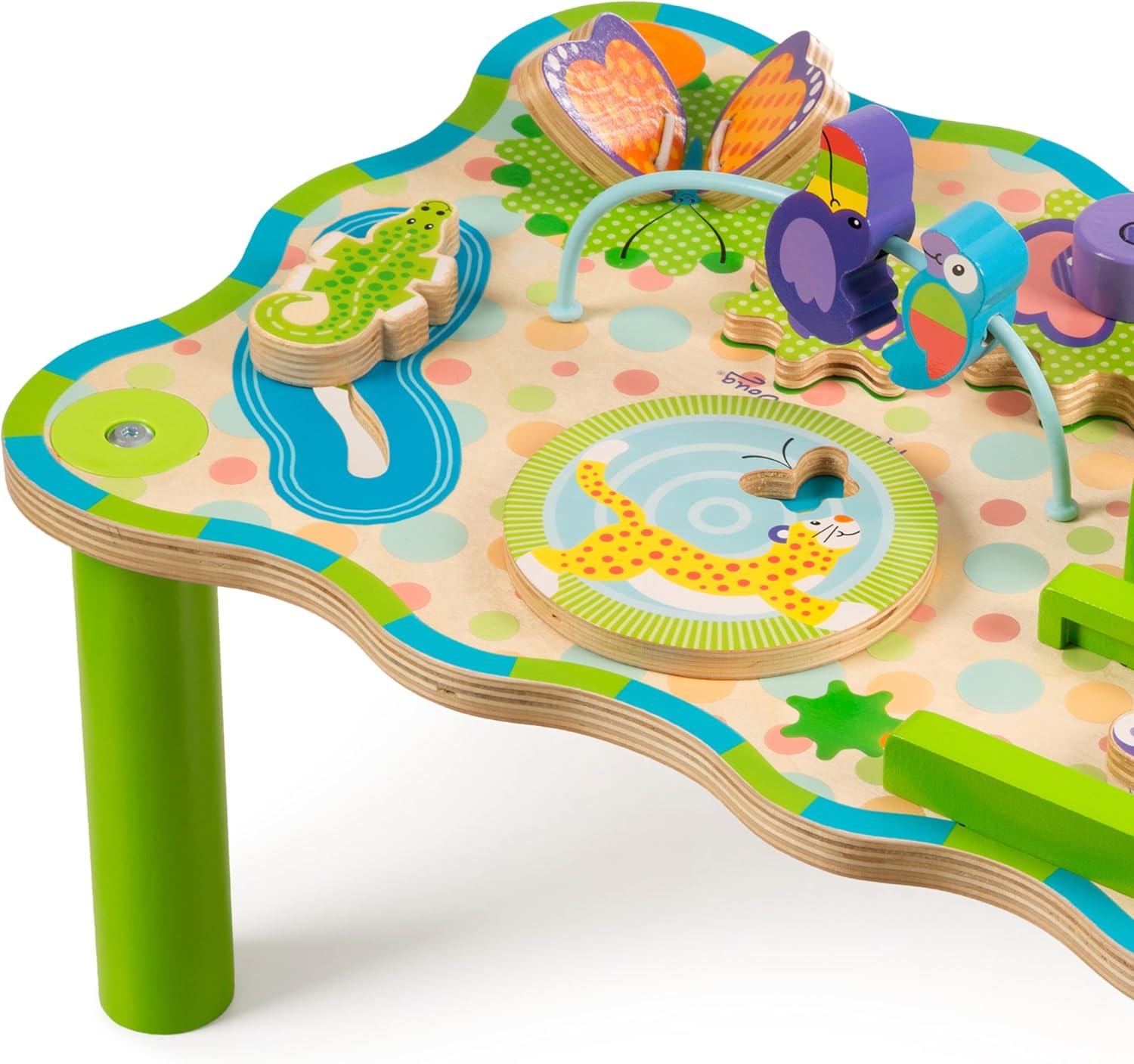 Melissa & Doug First Play Childrens Jungle Wooden Activity Table for Toddlers