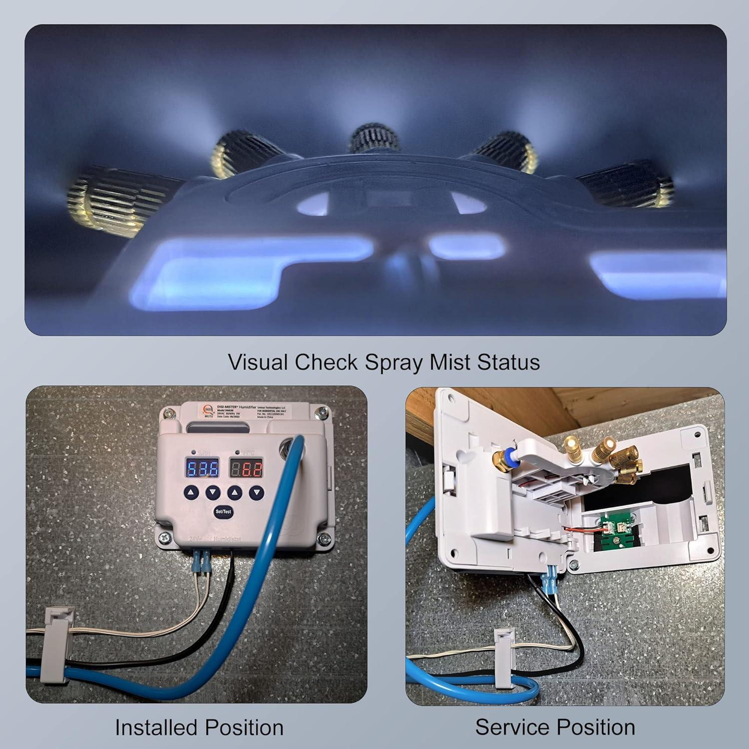 DIGI MISTER Evaporative Duct Mount Whole House Furnace Humidifier, Atomizing Cool Mist Variable Capacities for Homes and Offices from 1000 to 3500 sq. ft.