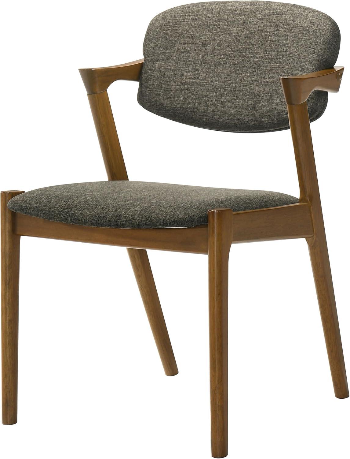 Coaster Malone Open Back Fabric Dining Chairs in Gray
