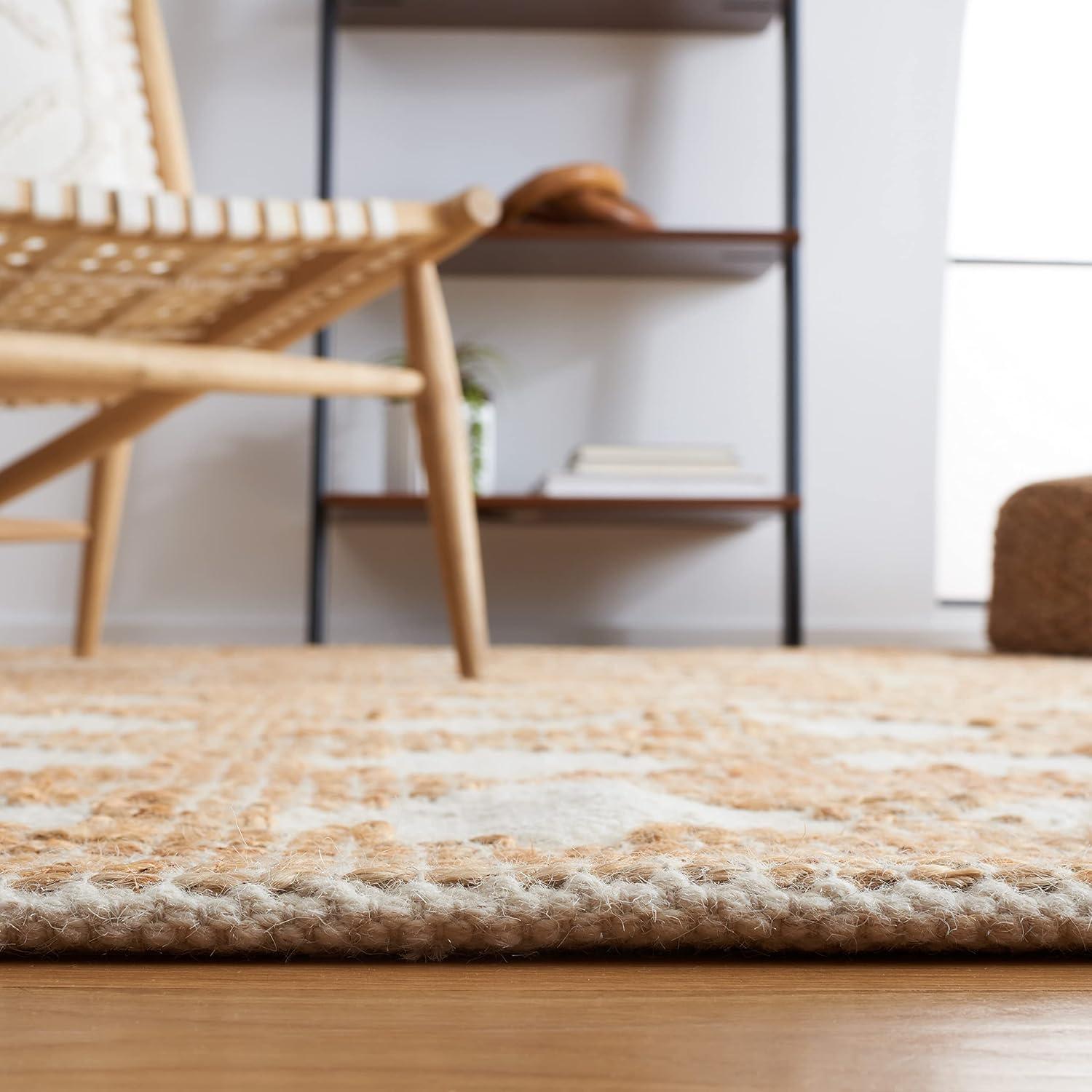 Natural Fiber NF511 Hand Loomed Area Rug - Ivory/Natural - 6'x9' - Safavieh.