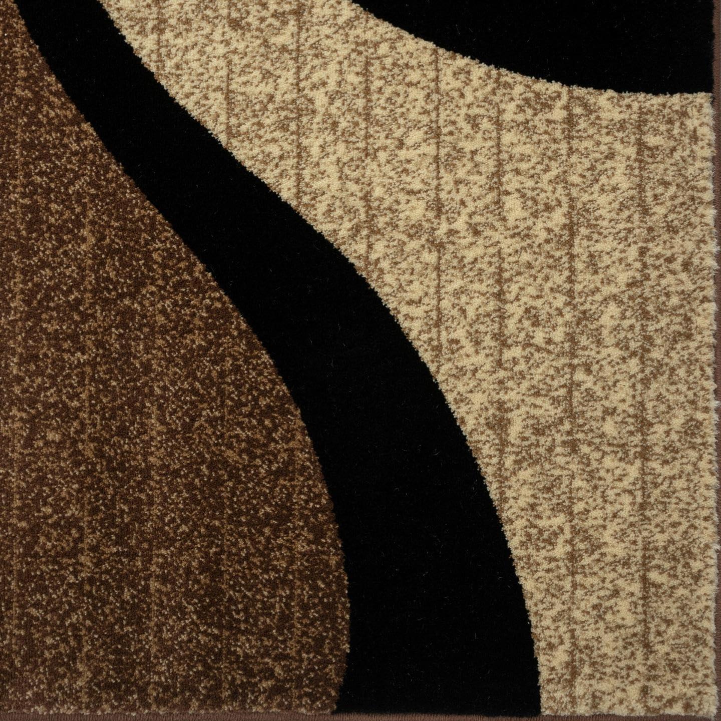 Luxe Weavers Contemporary Abstract Geometric Swirl Area Rug