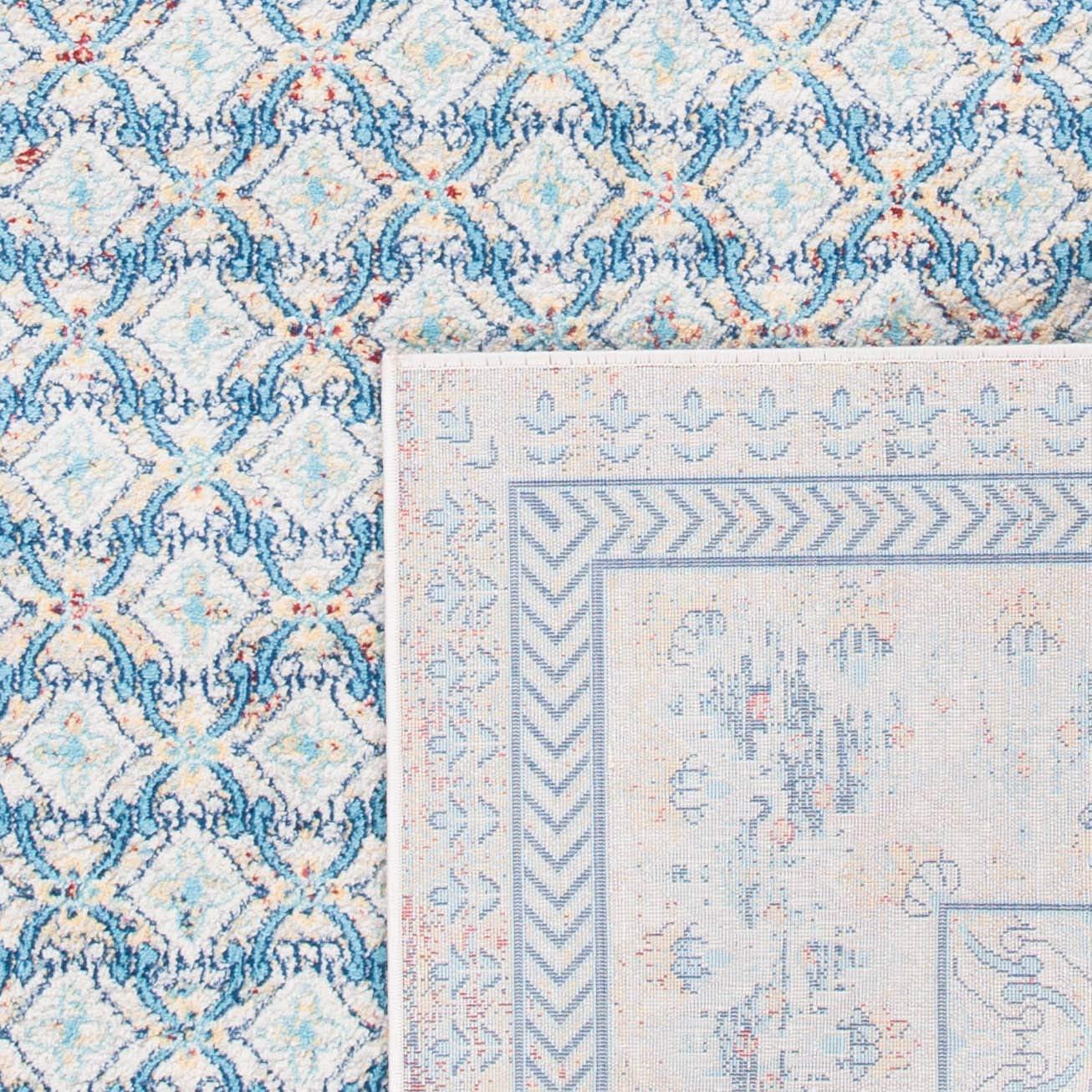 Brentwood BNT899 Power Loomed Indoor Area Rug - Light Grey/Blue - 9'x9' - Safavieh