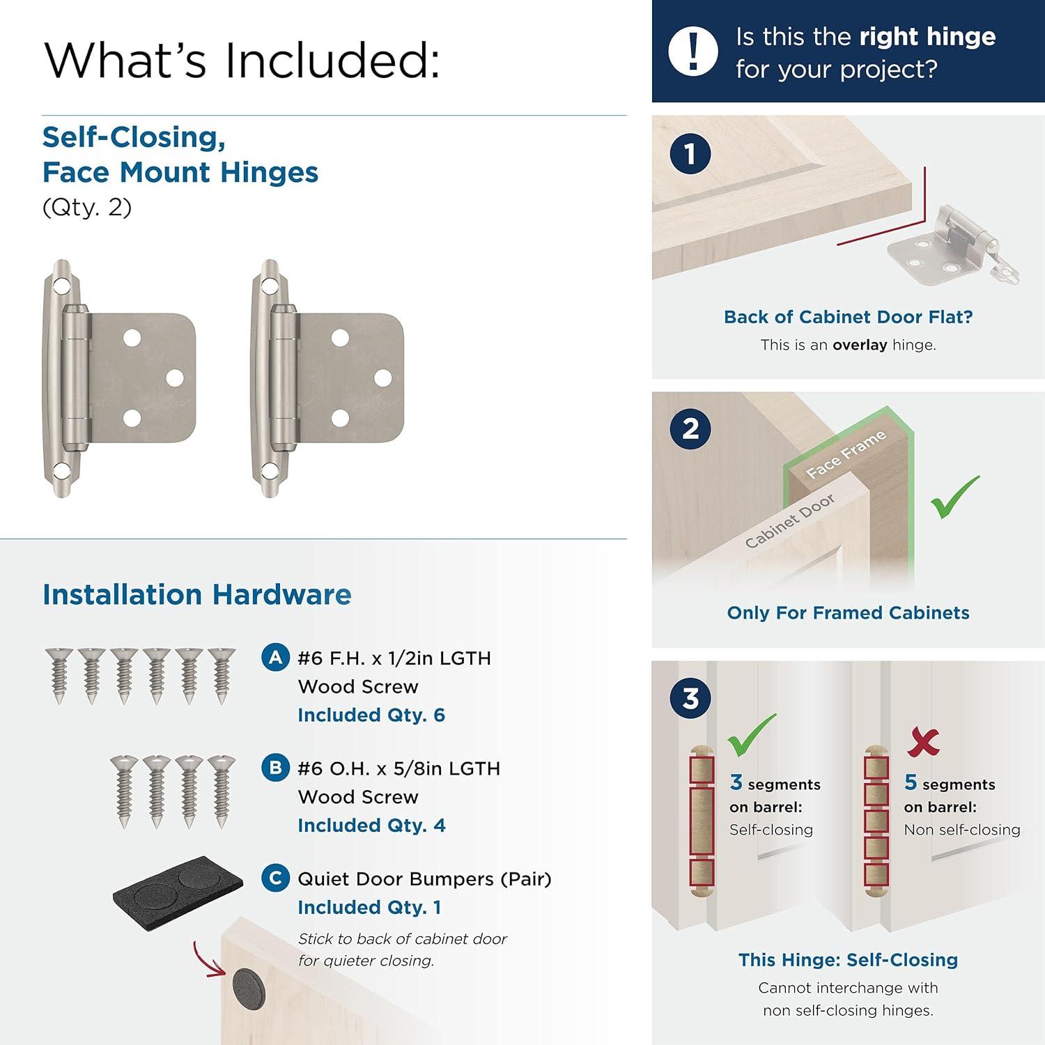 Face Mount Overlay Hinge